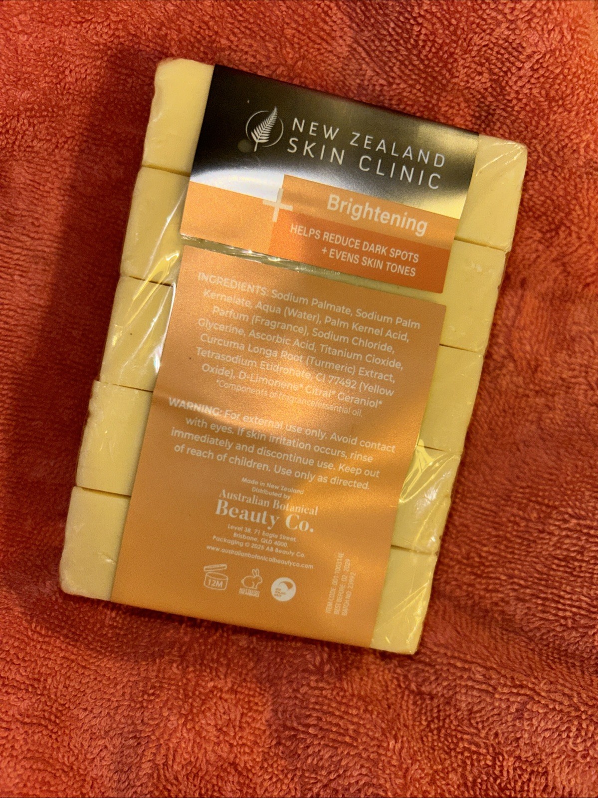 New Zealand Skin Clinic Vitamin C & Turmeric Body Soap 5 Pack 3.5oz Each