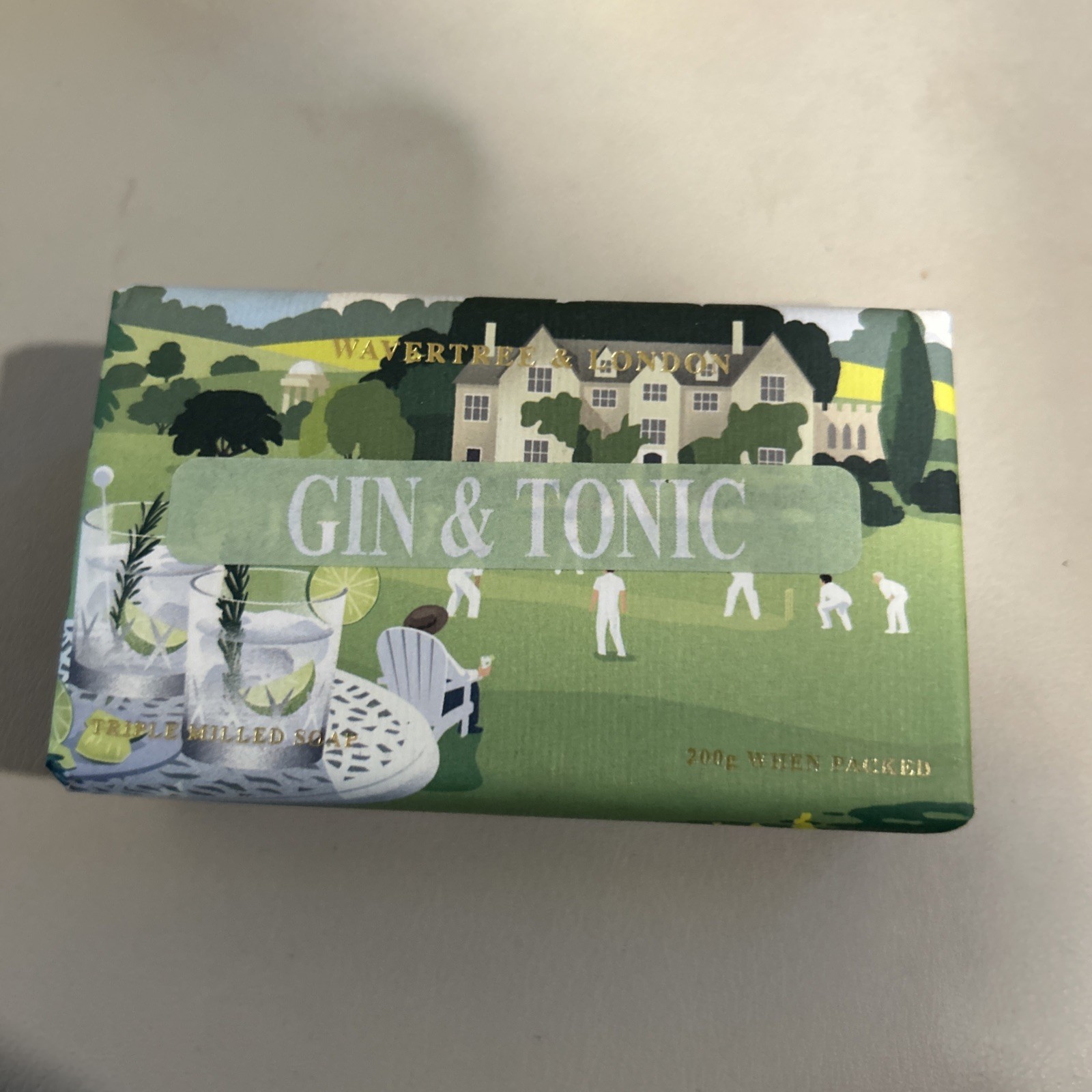 Wavertree & London Gin & Tonic Soap Bar 200 gr 2-Pack New