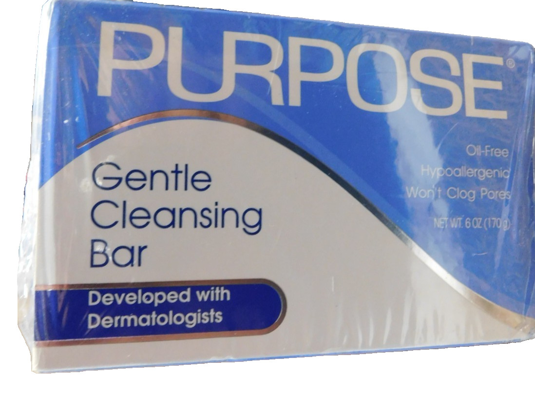 Purpose Gentle Cleansing Face Bar Soap Oil-Free Hypoallergenic 6 Oz , 2 Bars
