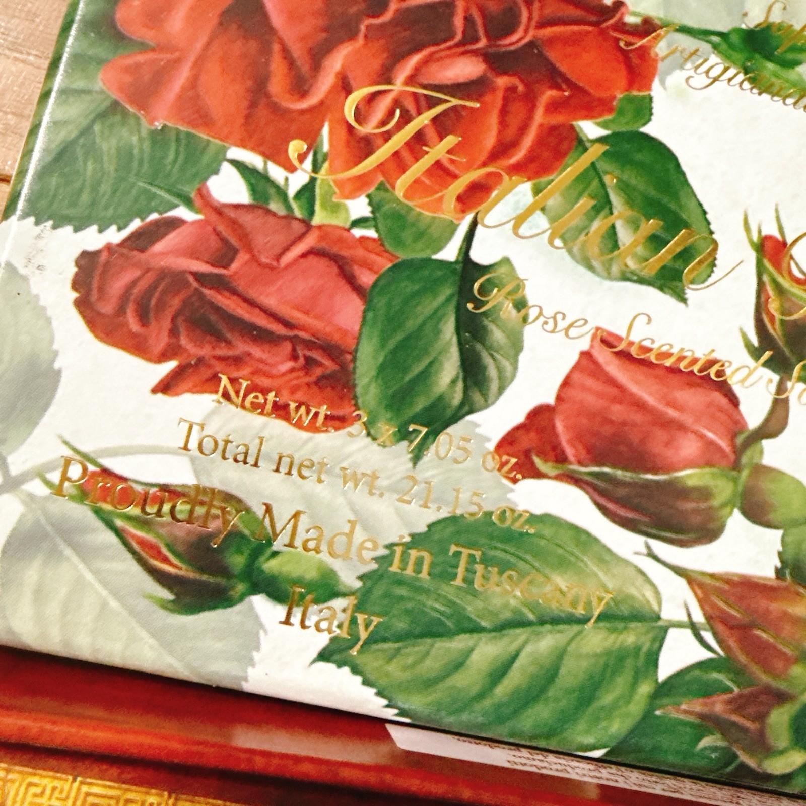 Saponificio Artigianale Fiorentino Italian ROSE Soap Tuscany 3x 7.05oz GIFTBOX