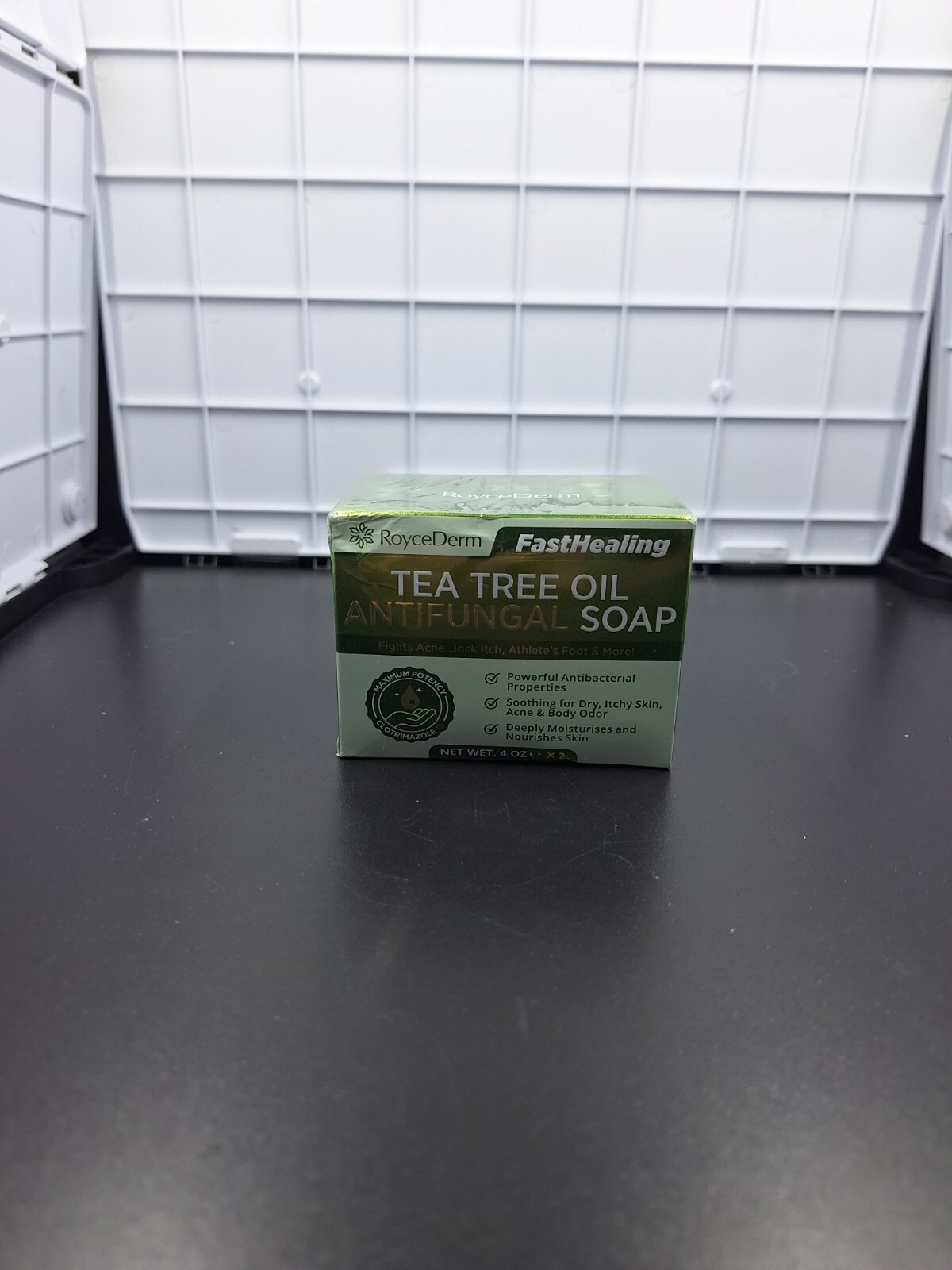 Roycederm Antifungal Antibacterial Tea Tree Soap: 2 bars 4 oz each EXP 8/27