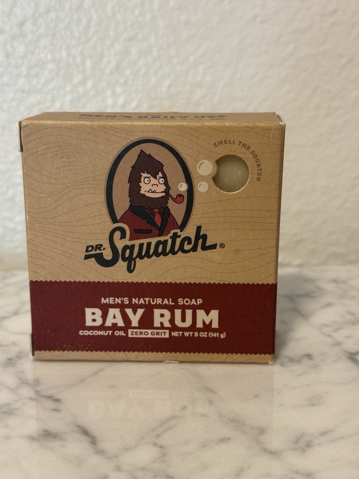 Dr. Squatch Men’s Natural Soap – Bay Rum 5 oz / 141 g – Coconut Oil Zero Grit