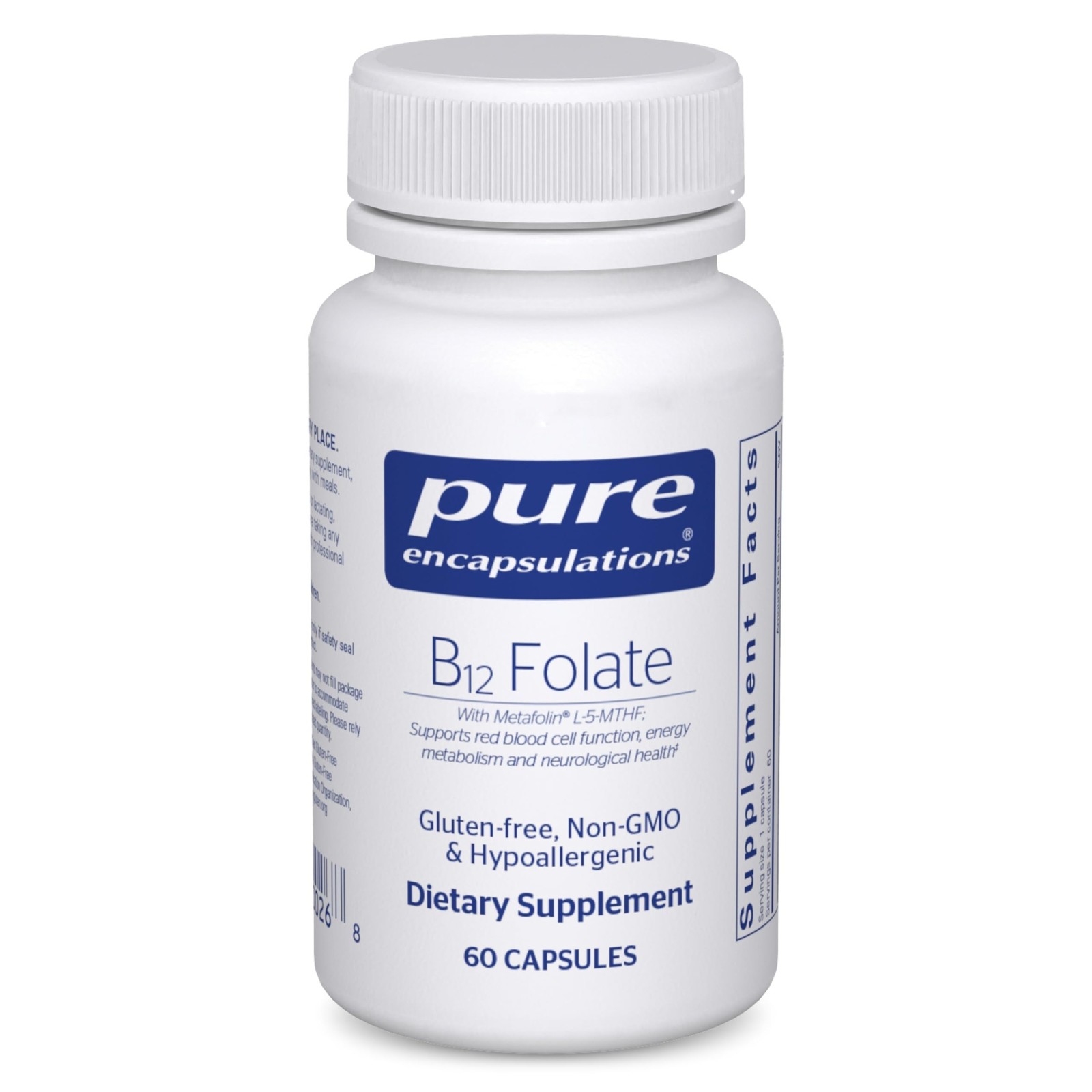 Pure Encapsulations B12 Folate – Energy Supplement to 60 Count (Pack of 1)