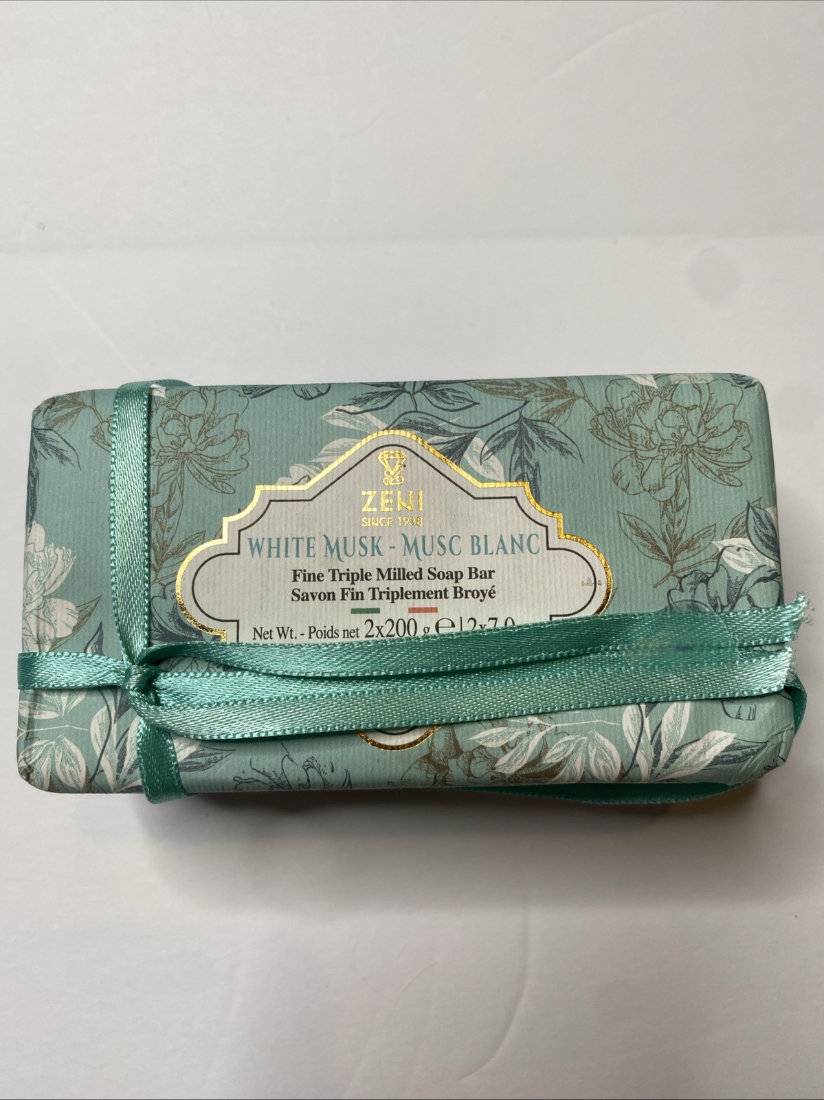 ZENI 2 Bars Of Soap 7.0 Oz Each – White Musk Fine Triple Milled New