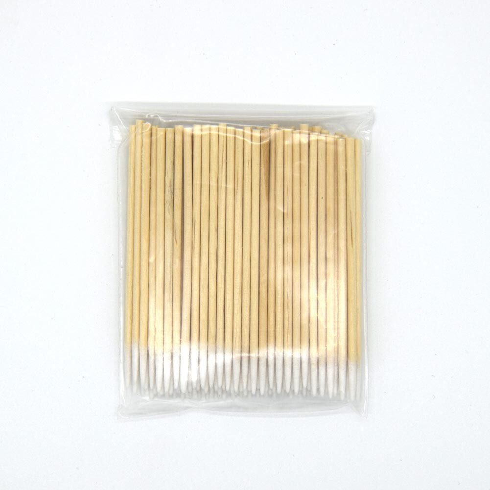 100Pcs Cotton Swabs Swab Q-Tips 3″ Long Wood Wooden Handle Cleaning Applicators