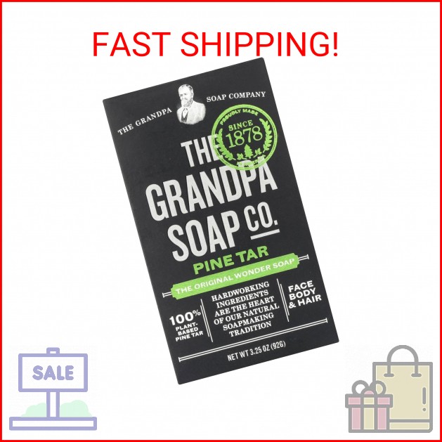 Grandpas Pine Tar Soap 4.25 Ounce Bar