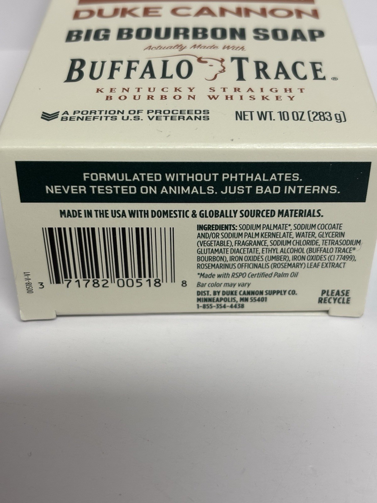 Duke Cannon Big Bourbon Soap Buffalo Trace 10 oz Bar Soap New Sealed