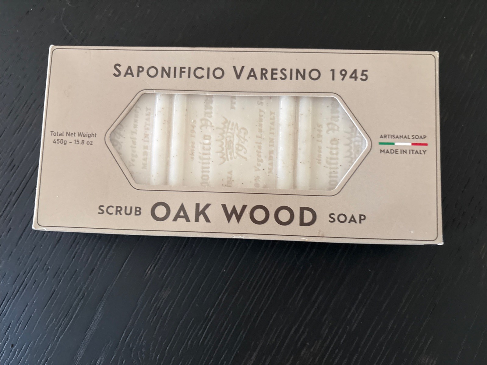 Saponificio Varesino Oak Wood Scrub Soap 15.8 oz Artisan Soap Made in Italy NEW
