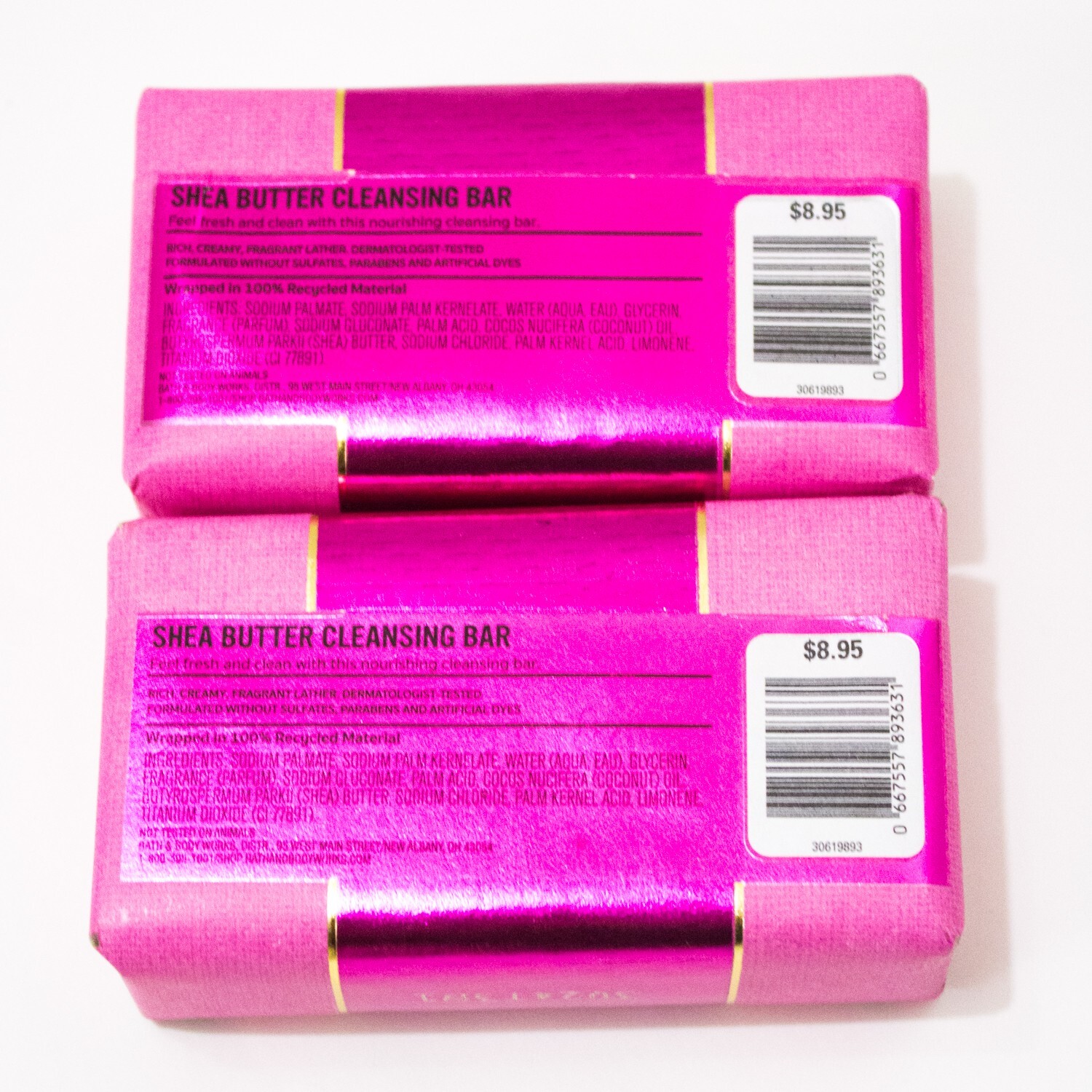 2-Pack Bath & Body PINK PINEAPPLE SUNRISE 5.0 Oz Cleansing Bar Soap NEW