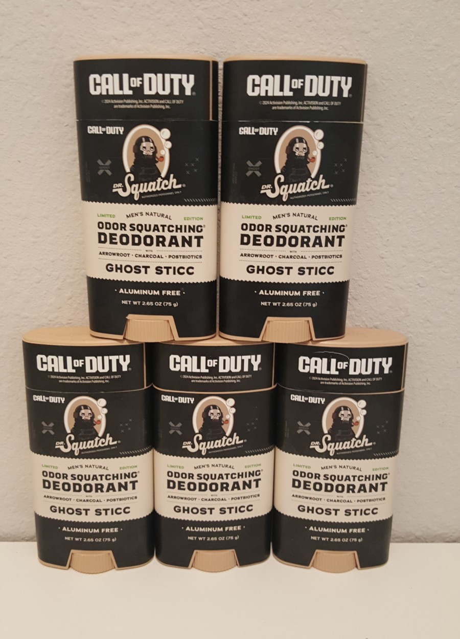 5 Pack – DR. Squatch Men’s CALL DUTY Edition Deodorant 2.65 fl oz – Soap 5oz