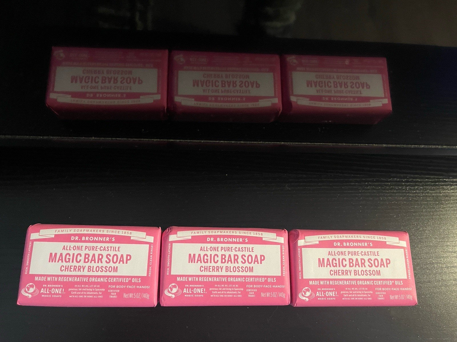 Dr Bronner’s Limited-Edition Organic Cherry Blossom Magic Bar Soap 3- 5oz Bars