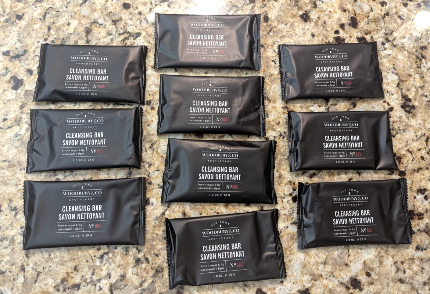 Woodbury & Co 10 Pack Cleansing Soap Bar Brown Sugar & Fig Travel Size 1 oz