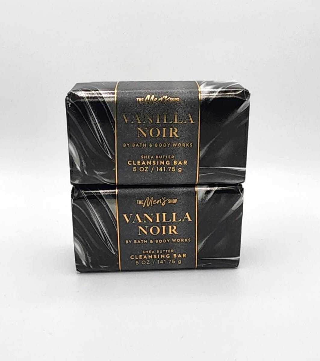 Bath & Body Works Vanilla Noir Men’s Collection Cleansing Bar Soap New Set of 2