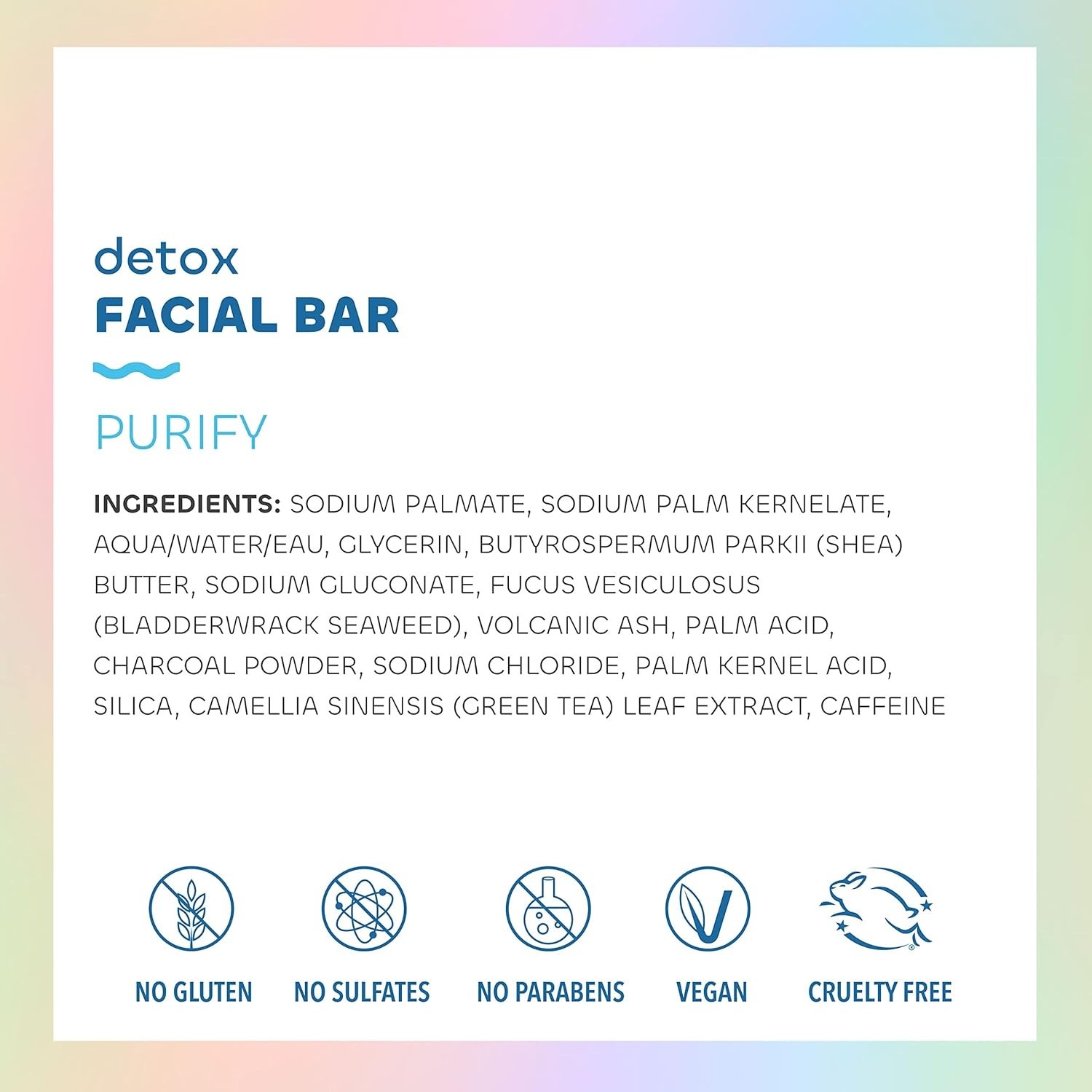 Purify Detox Facial Bar Soap 3.75 oz – Exfoliating Seaweed & Volcanic Ash