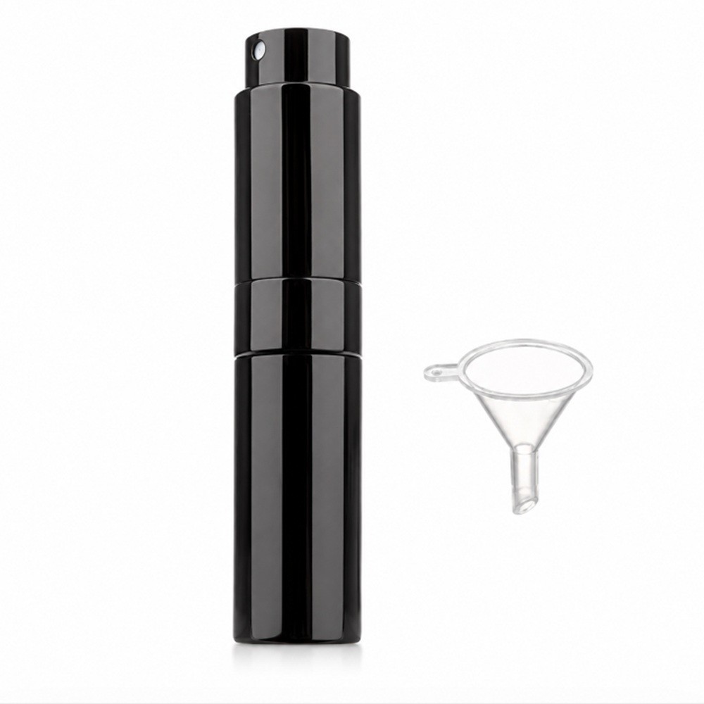 8ML Rotating Aluminum Perfume Mist Spray-Mini Refillable Travel Perfume Atomizer