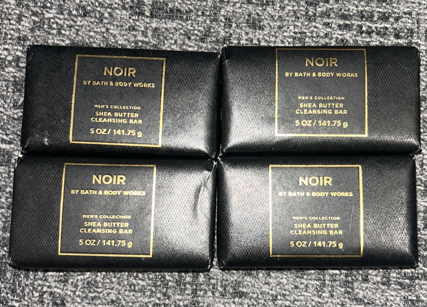 Bath & Body Works Men’s Collection Noir Shea Butter Cleansing Bars X4 New