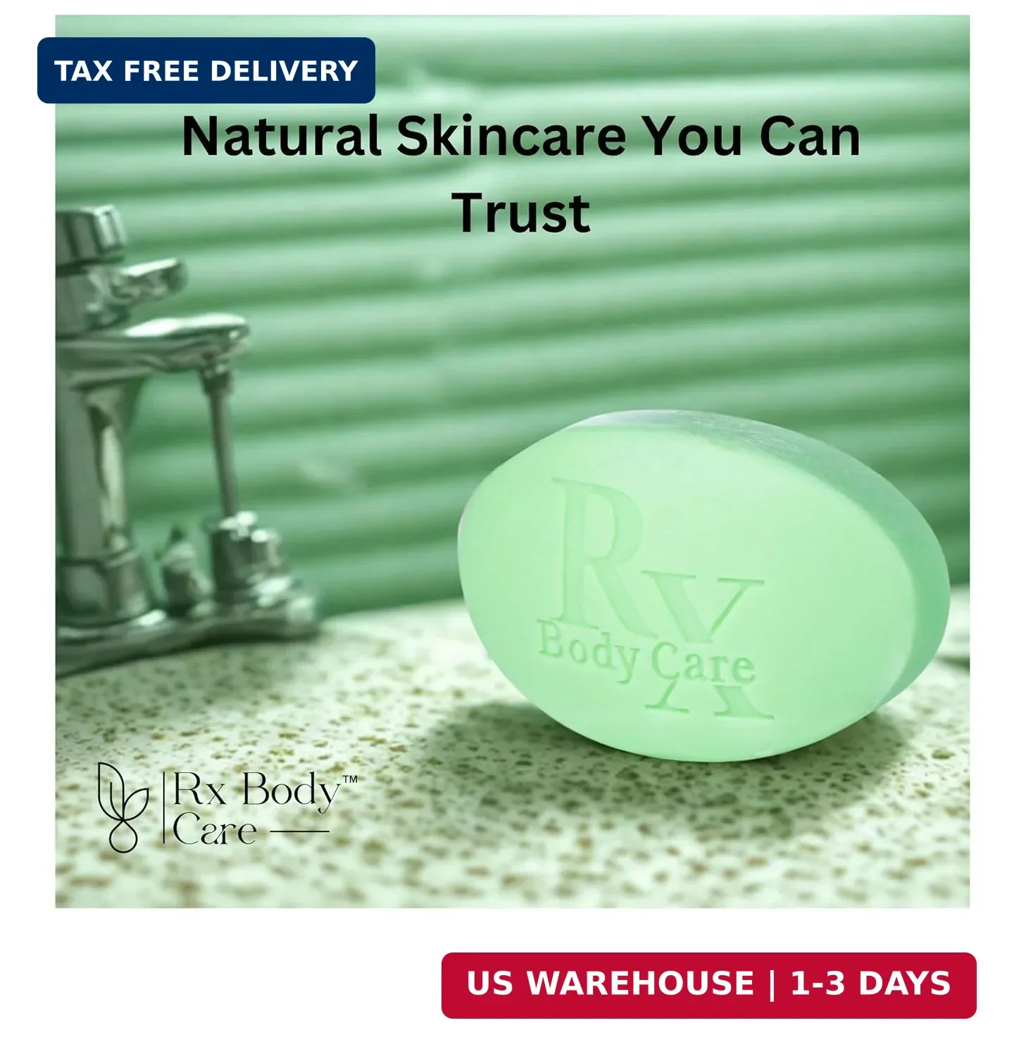 Tea Tree Oil Soap Bar For Face & Body 4.0 oz – Antifungal Antiseptic Cleanser Ag