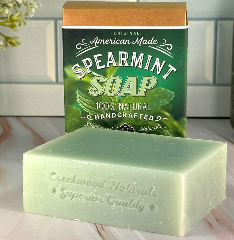 Handmade Spearmint Soap Bar – American Made All Natural Soap