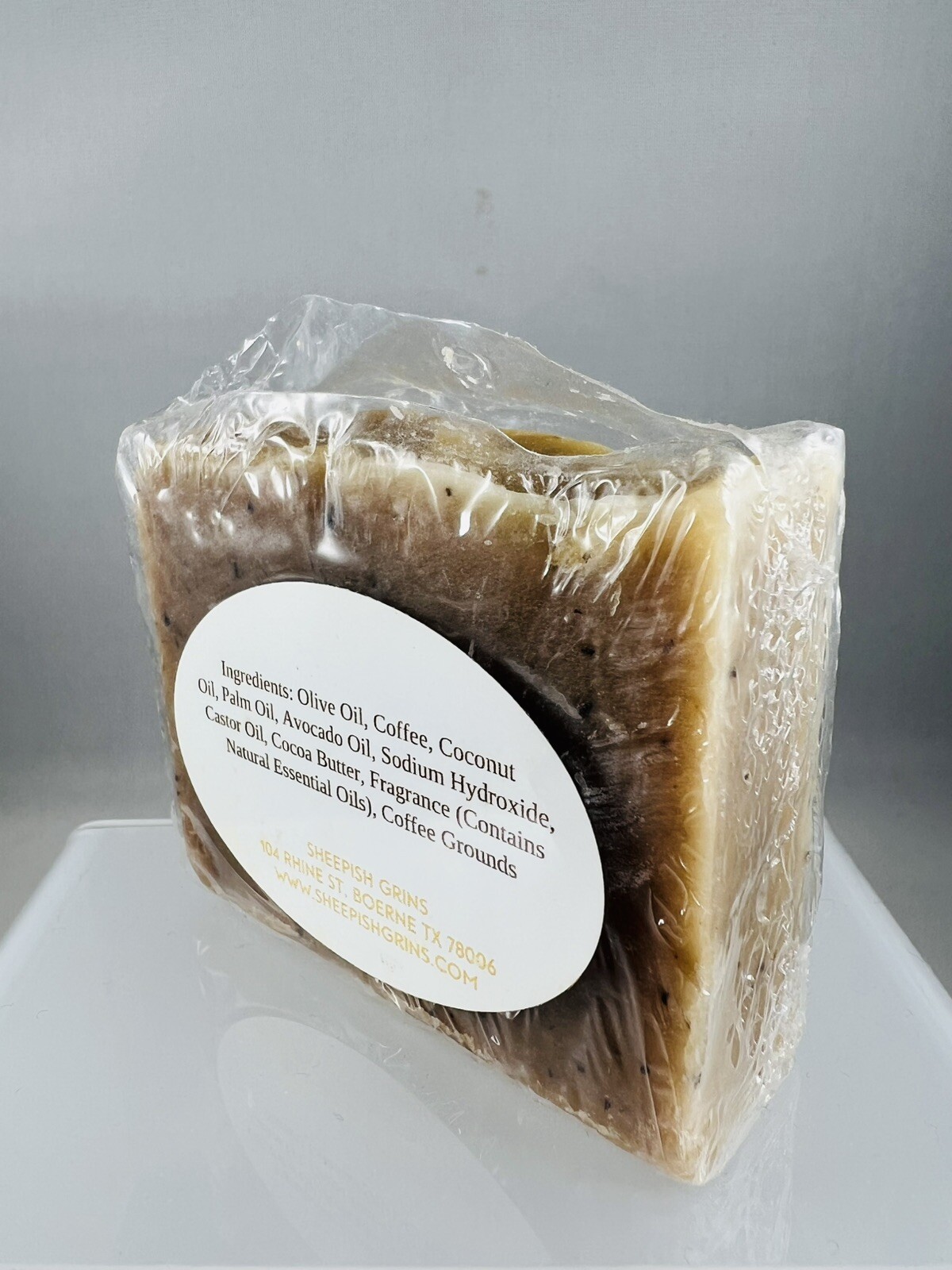 Sheepish Grins Olive Oil Soap COFFEE Scented 3″ x 2.5″ x 1″ Thick