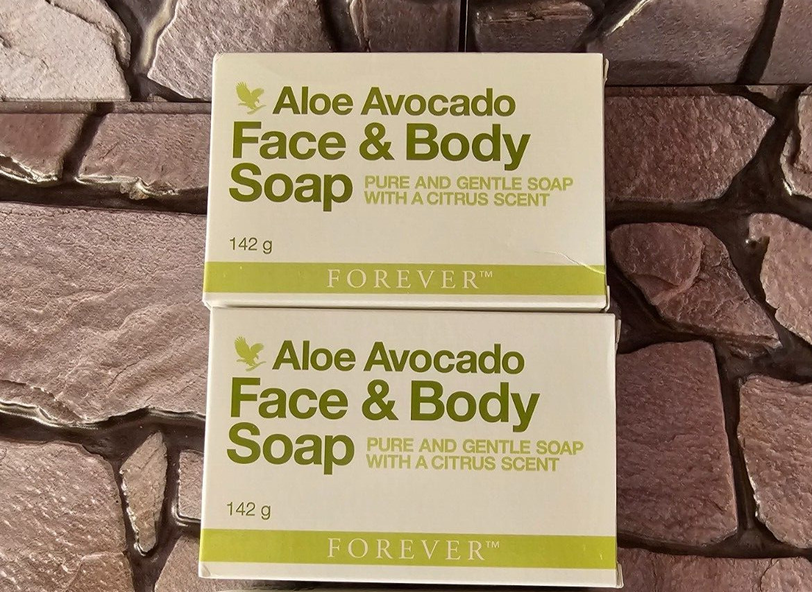 Forever Aloe Avocado Face & Body Soap, Pack of 2