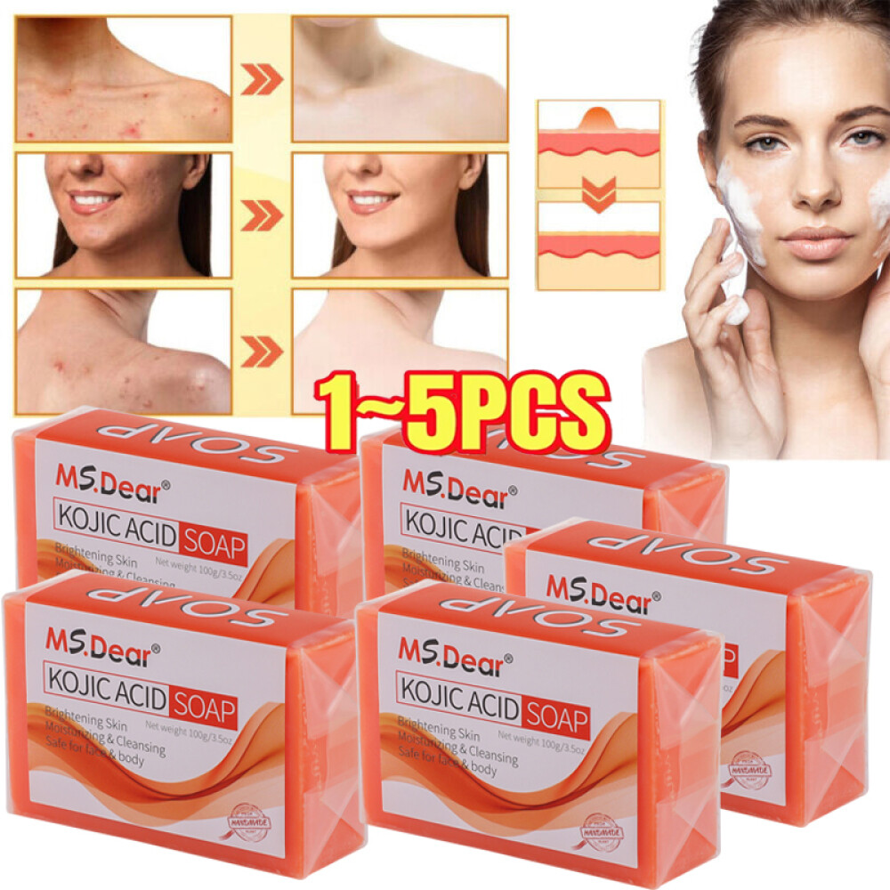 Turmeric Kojic Acid Brightening Soap Skin Whitening Dark Spot lightening Acne UK