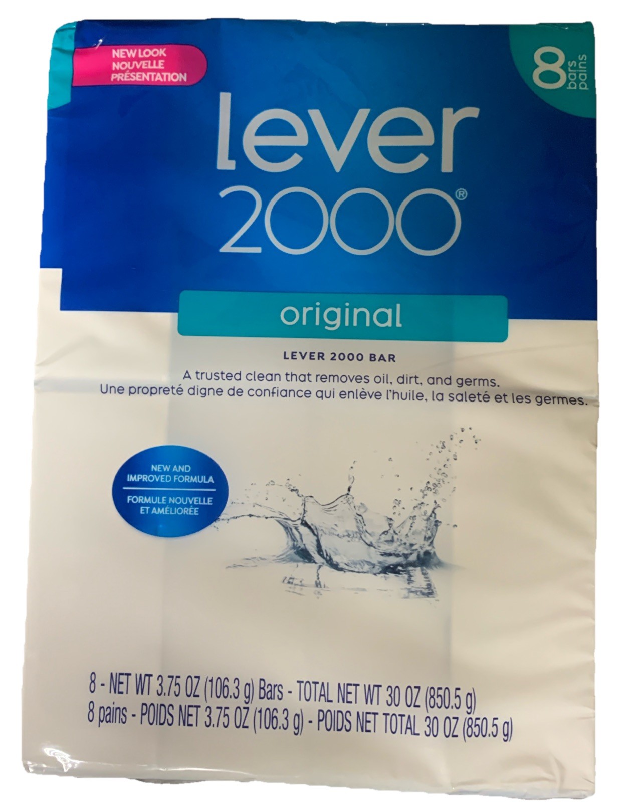 Lever 2000 Bar Soap Original – 8 Bars (3.75 oz Each). Free Shipping