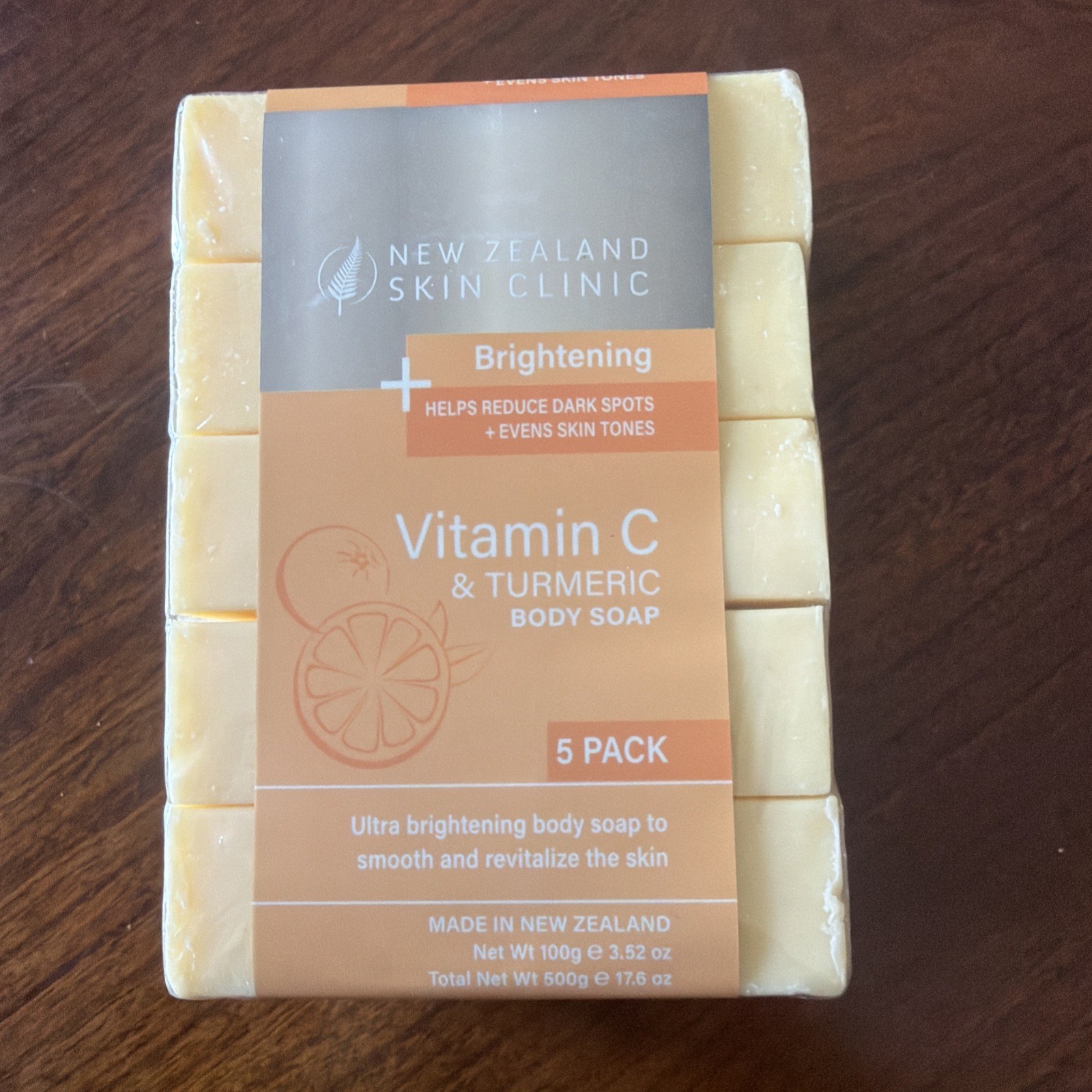 NEW ZEALAND SKIN CLINIC Brightening + Vitamin C Turmeric Body Soap (5-Pack) NEW