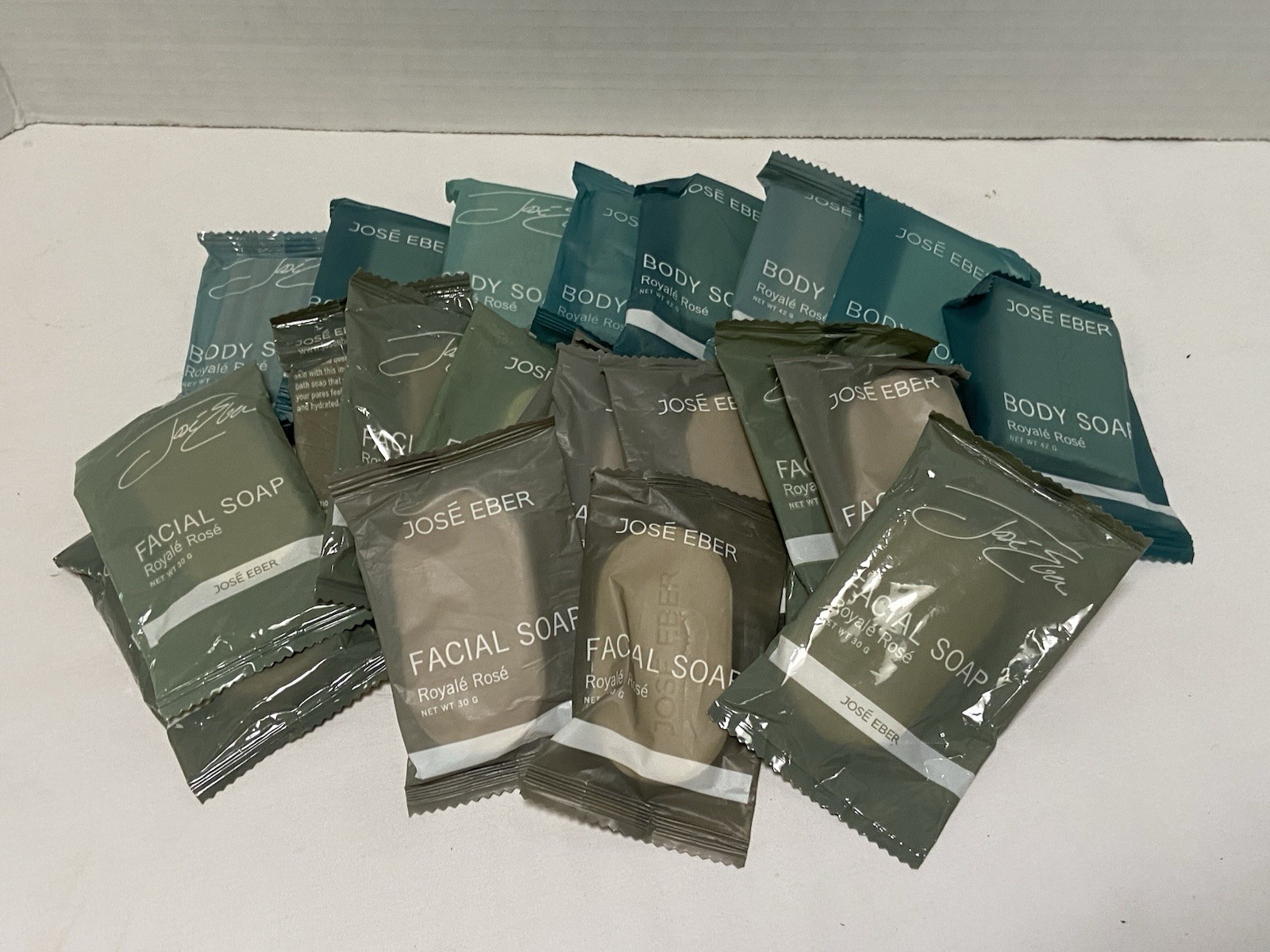 21 Lot Jose Eber Soap Bars Royale Rose Travel Sample 13 Facial 8 Body 1oz 30g