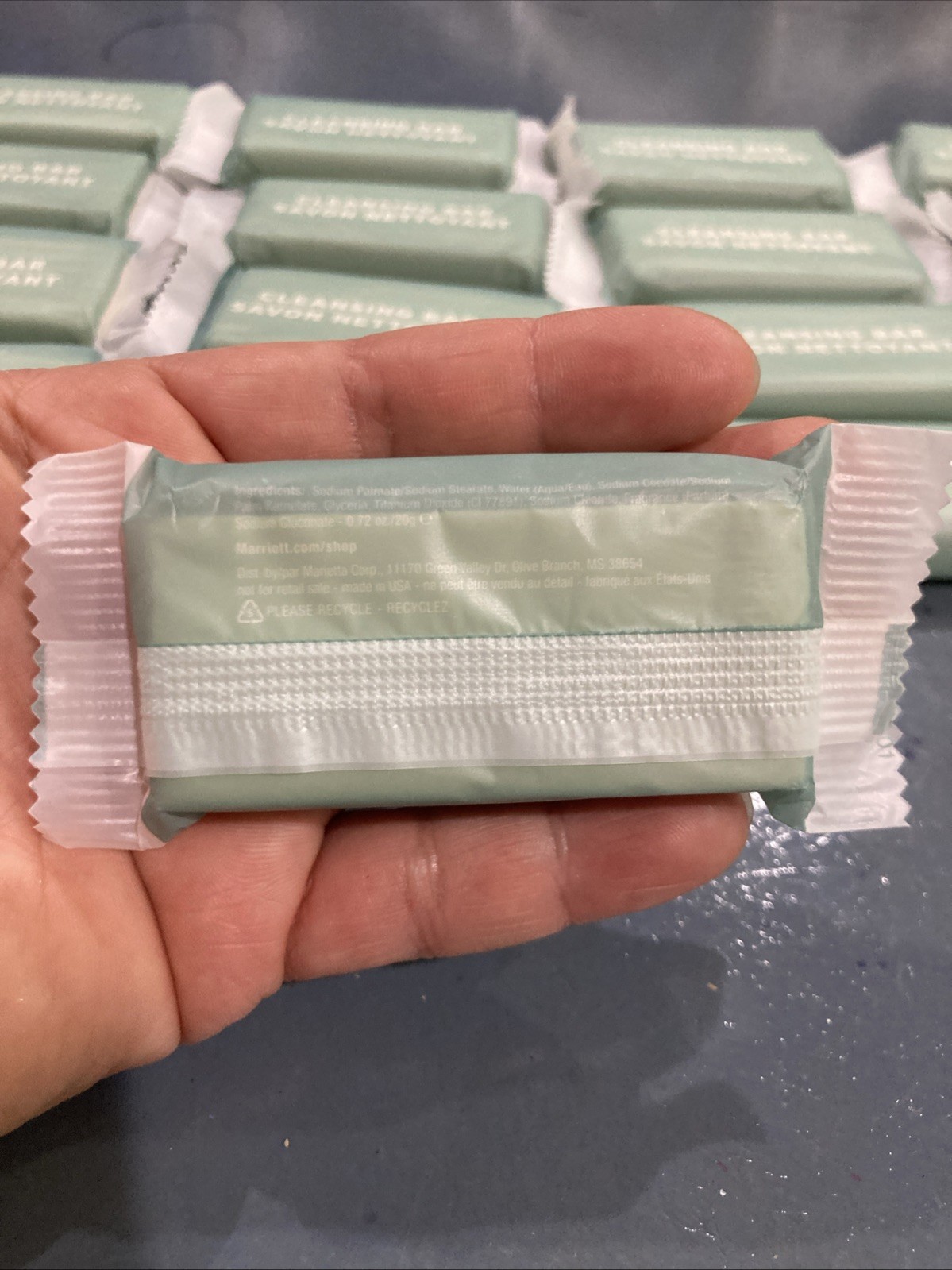 20 Cleansing Bars Individually Wrapped Travel Soap .72 Oz