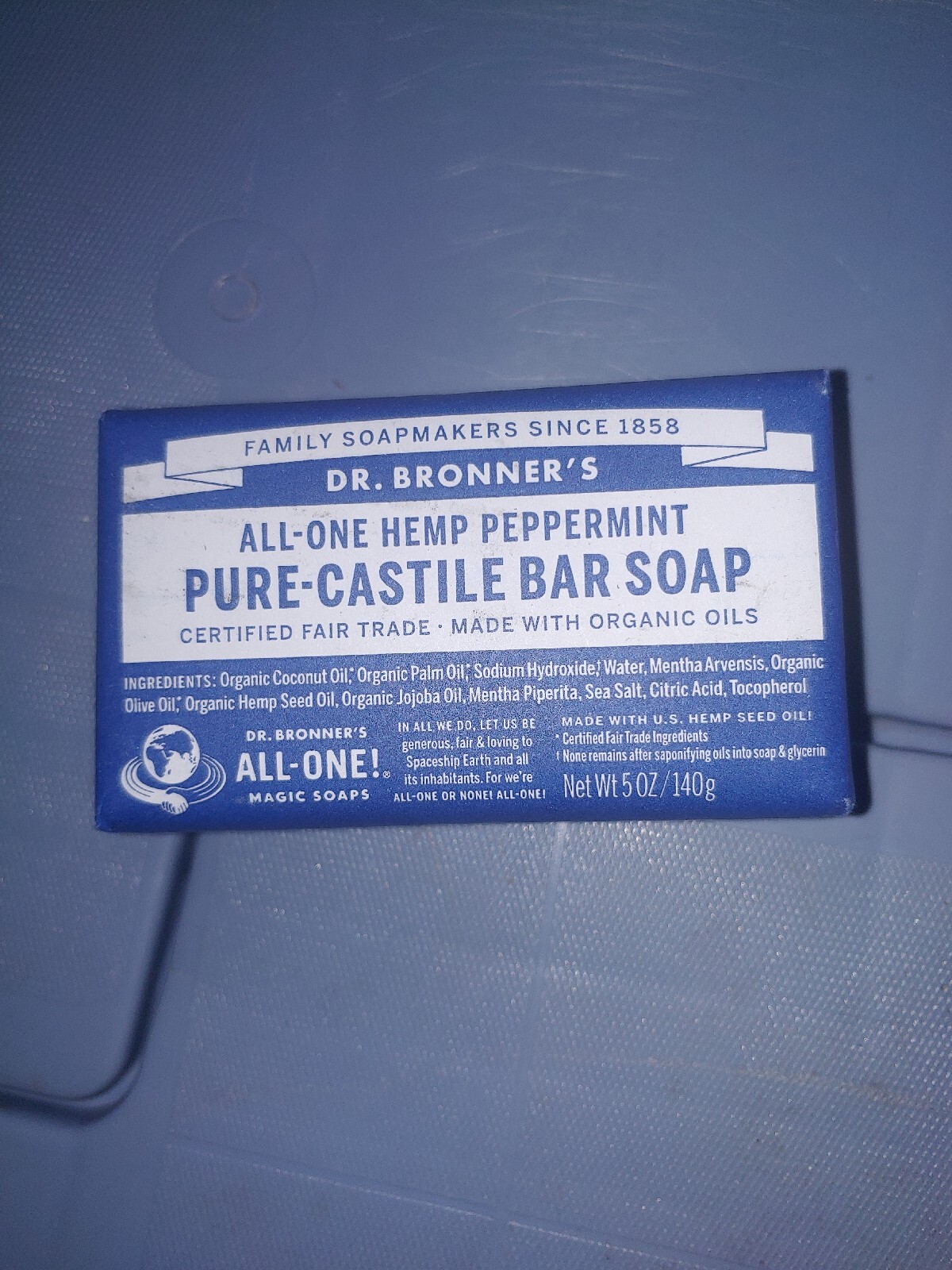 2 Pk Dr. Bronner’s Pure-Castile Bar Soap (1) Peppermint (1) Lavender 5oz