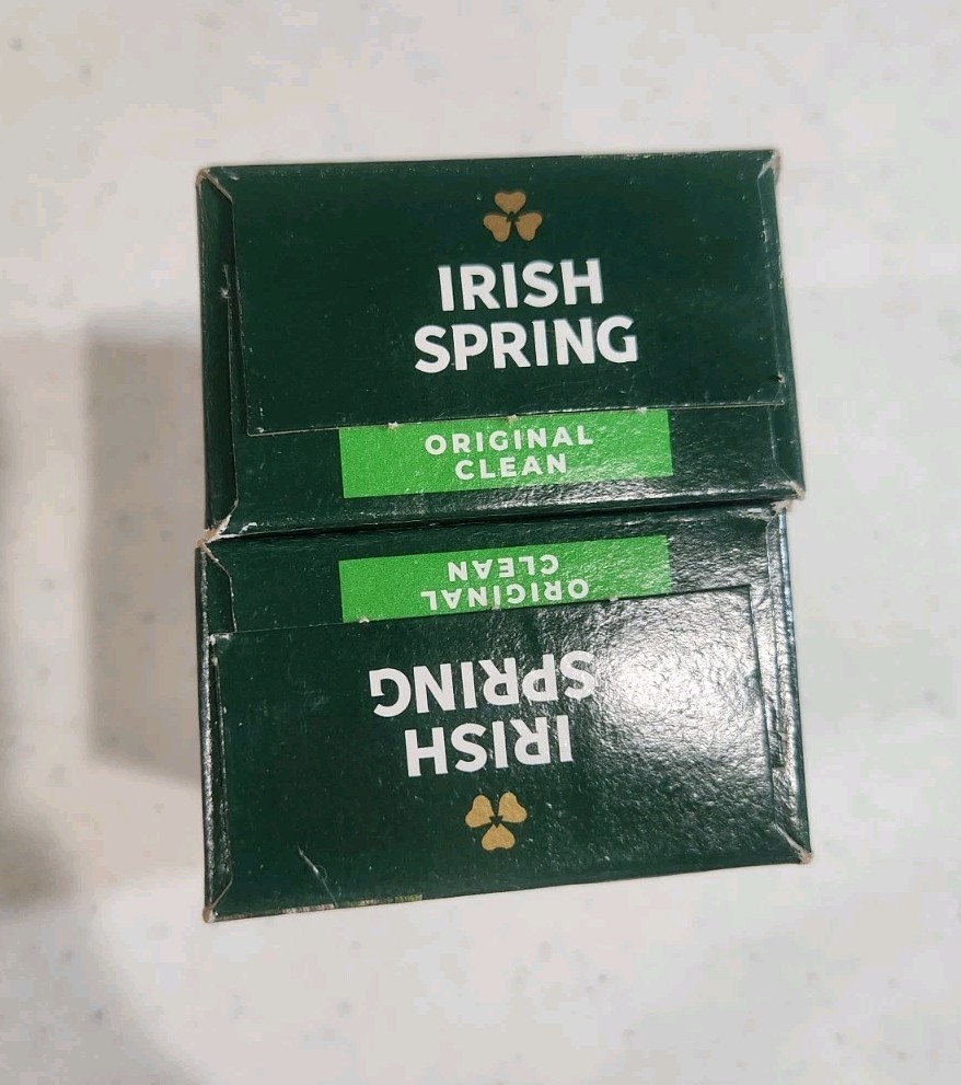 NEW Irish Spring 2 Count Piece Original Clean 4.5 oz Body Soap Bars Flaxseed Oil