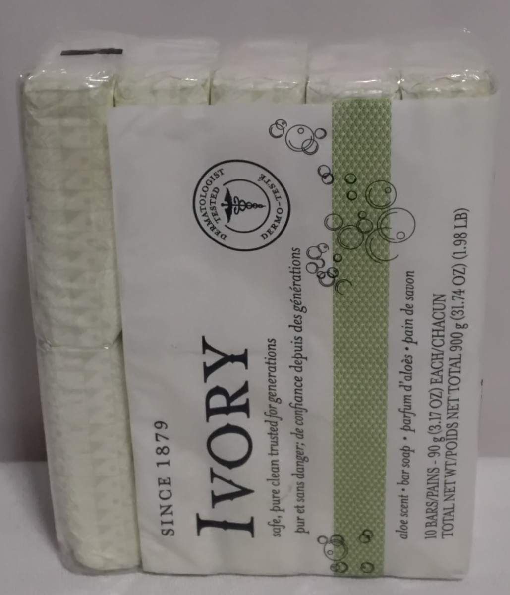 Ivory 10 Pack Clean Pure Clean Bar Soap, Aloe Scent, 3.17 Ounces