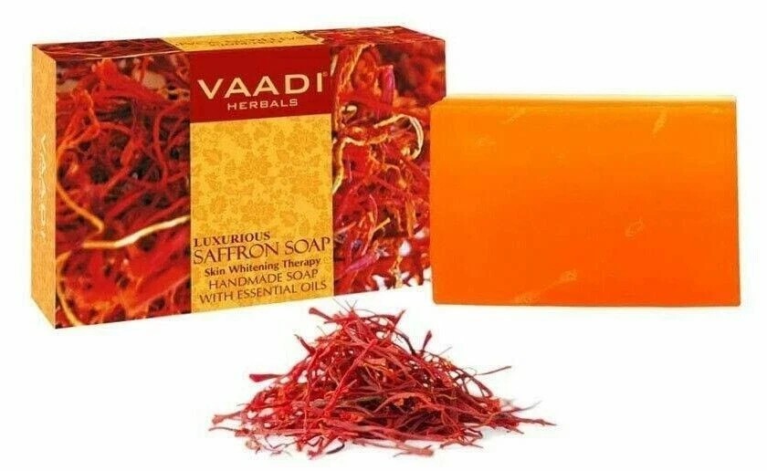 Vaadi Herbals Luxurious Saffron Skin Whitening Therapy Soap 75 Gm (Pack Of 2)