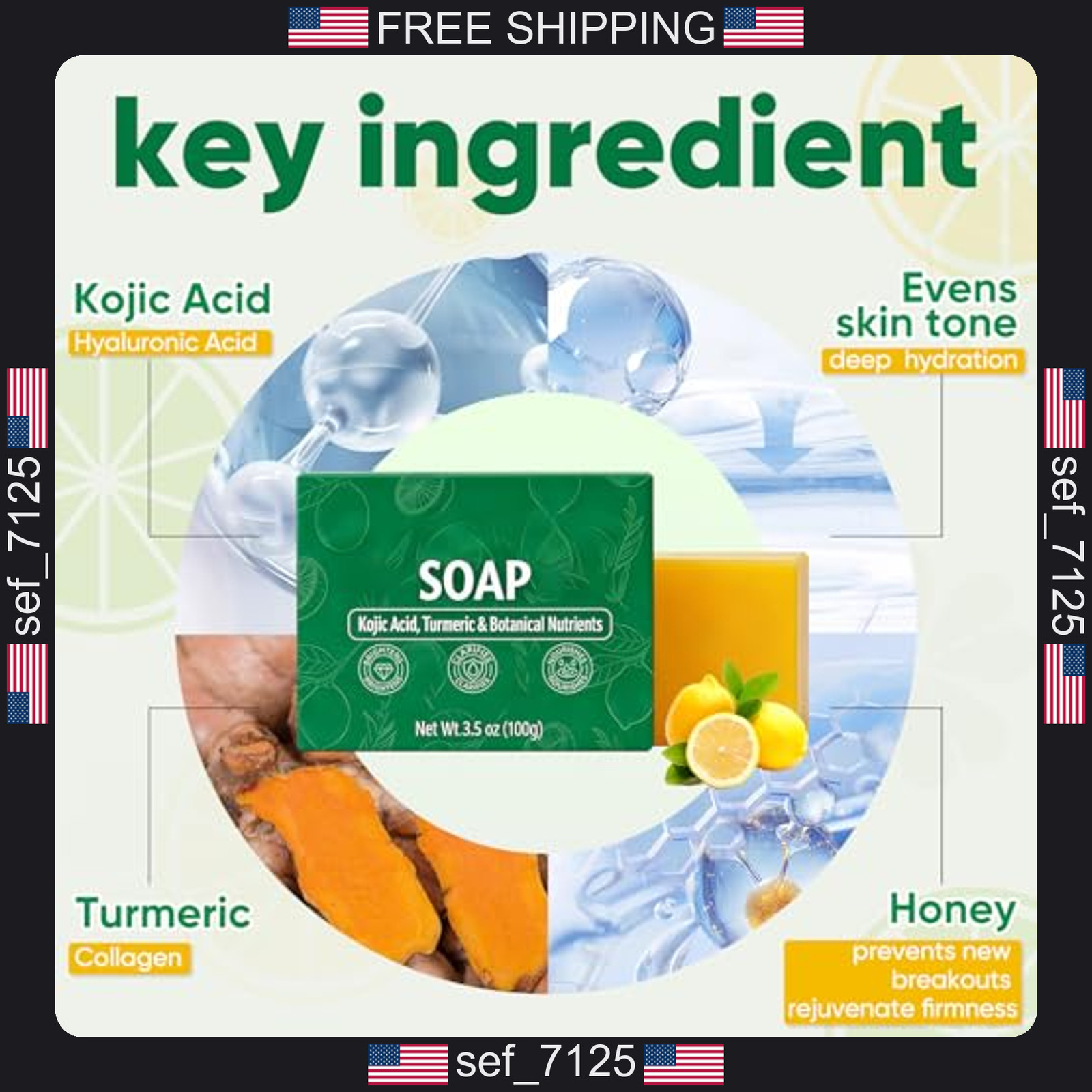 2PCS Soul Soap, Upgraded Soul Turmeric Lemon Soap Bar, Turmeric Lemon Soap Bar,