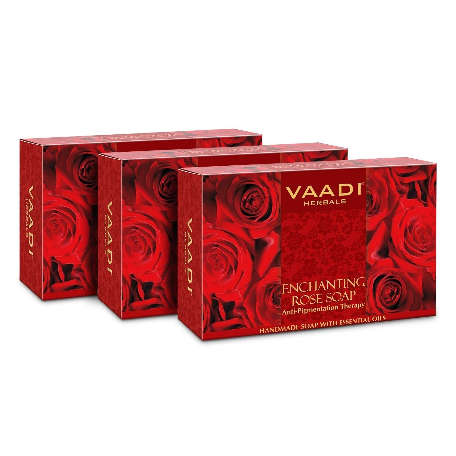 Vaadi Herbals Rose Soap with Mulberry Extract 75 g x 3