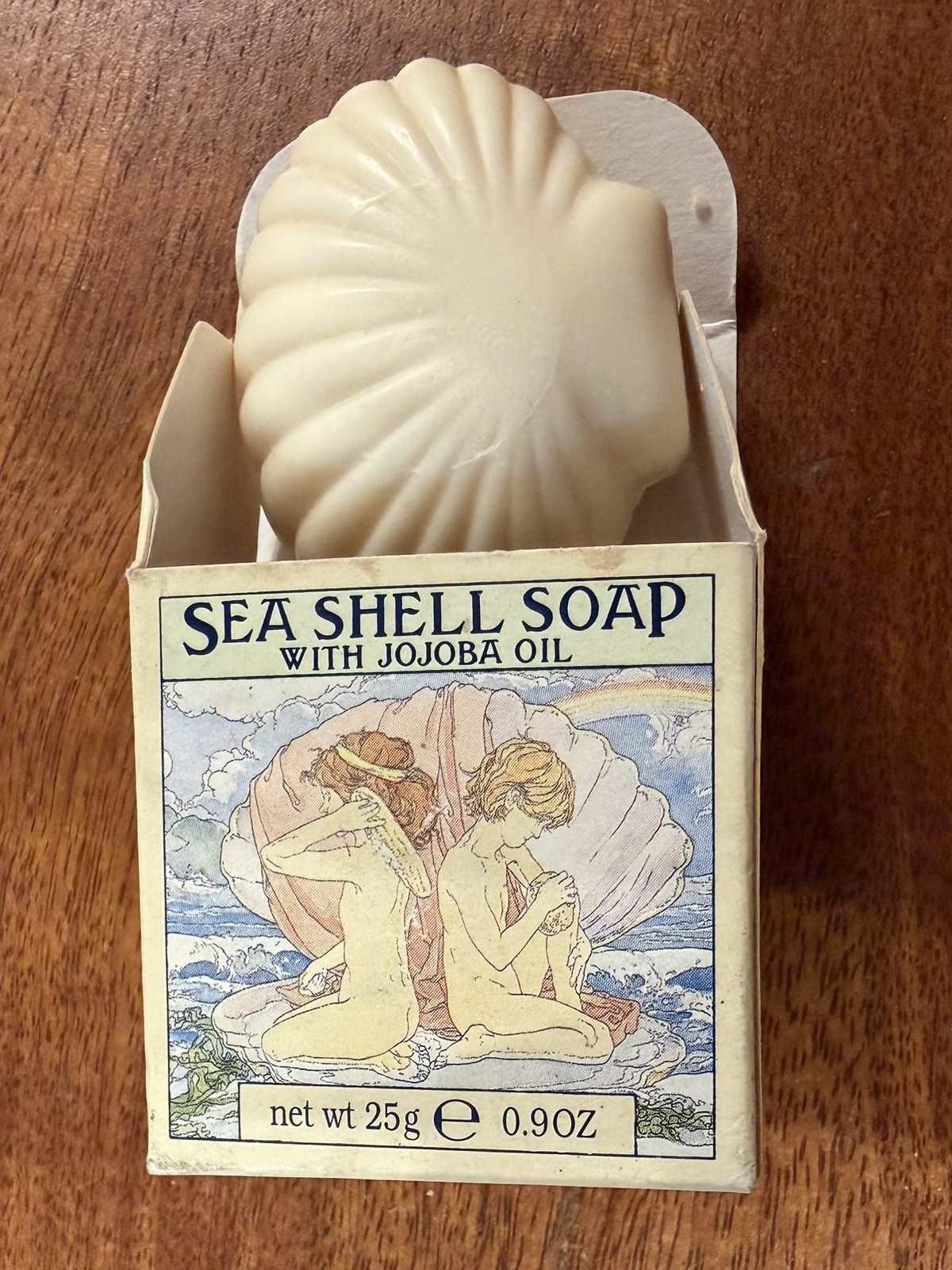 Vintage 1978 Crabtree & Evelyn Soap MINI Sea Shell Jojoba NIB Great Britain .9oz
