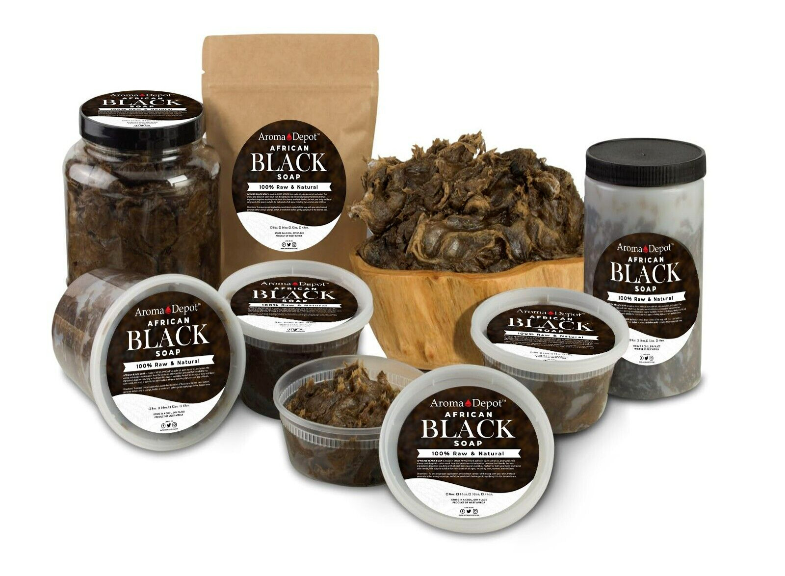 African Black Soap PASTE 3½ lbs. JAR made with Shea Butter 100% Pure Face Wash