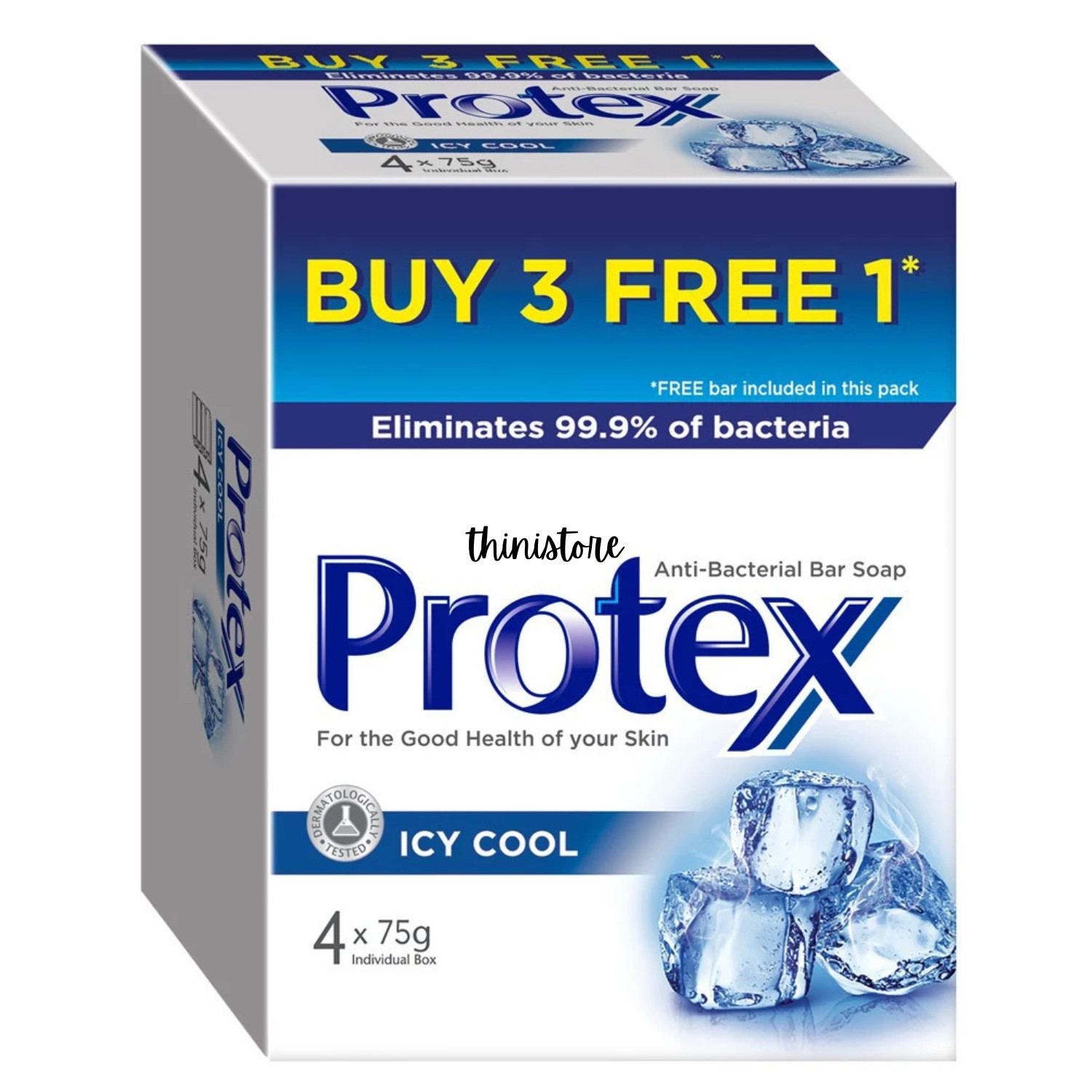 Protex Antibacterial Bar Bath Soap Daily Clean Protect Hygiene Family Use 4x75g.