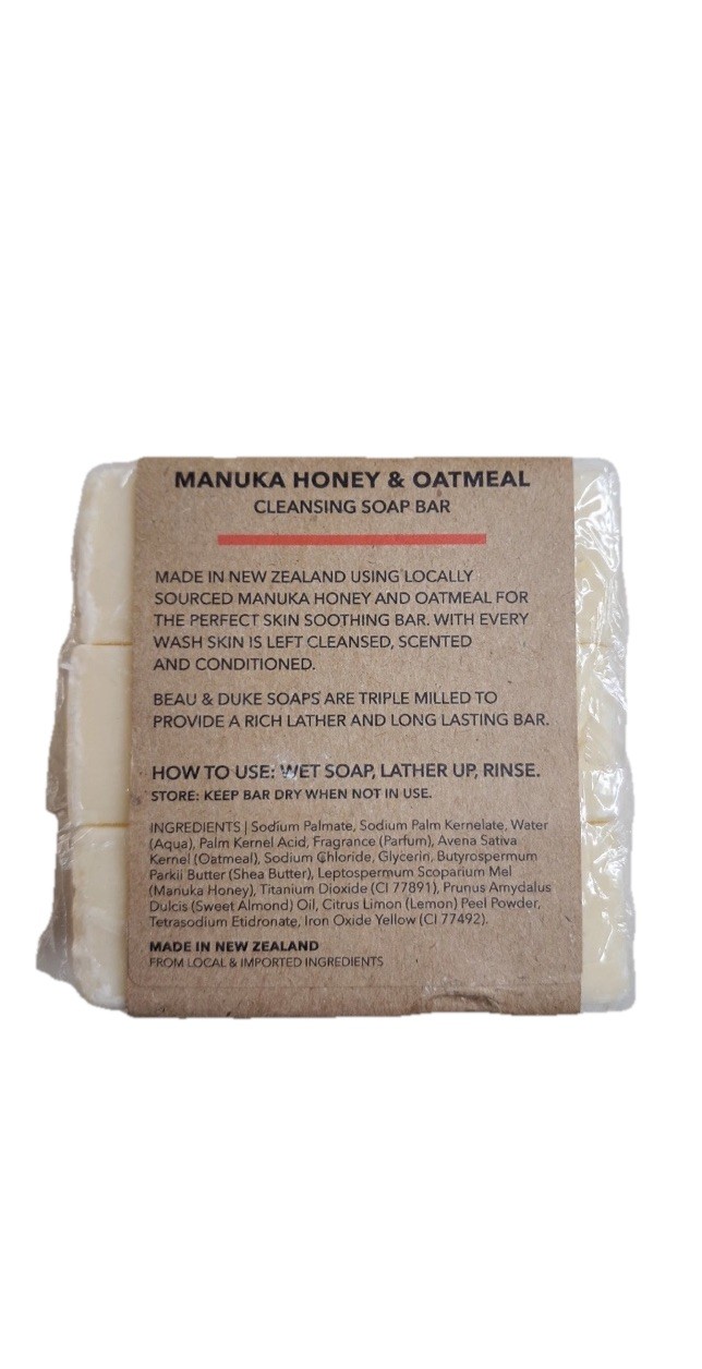 Manuka Honey & Oatmeal Cleansing Soap Bar 3 pack New Zealand made