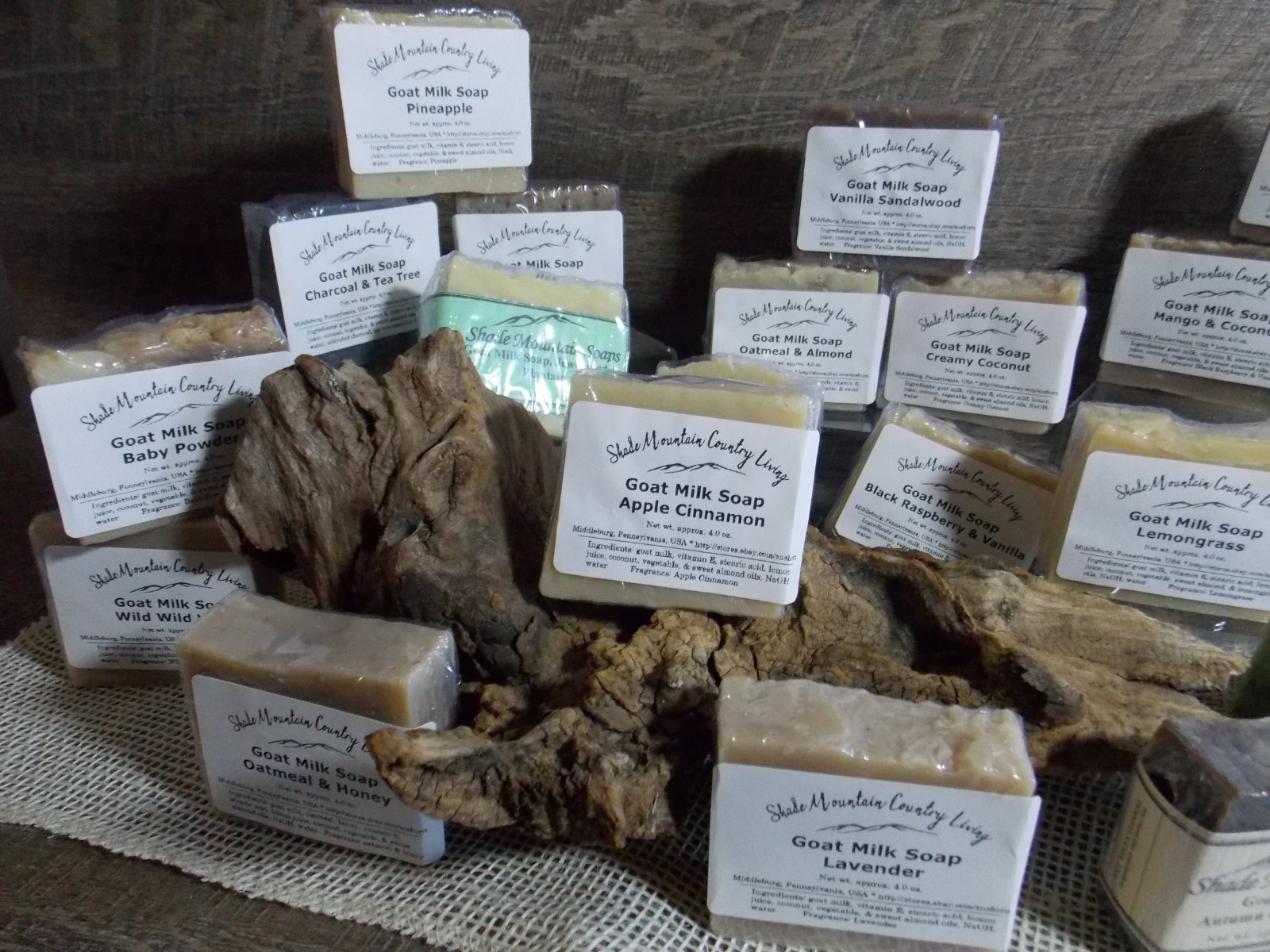Goat Milk Soaps Moisturizing Homemade / Handmade 4oz bars .