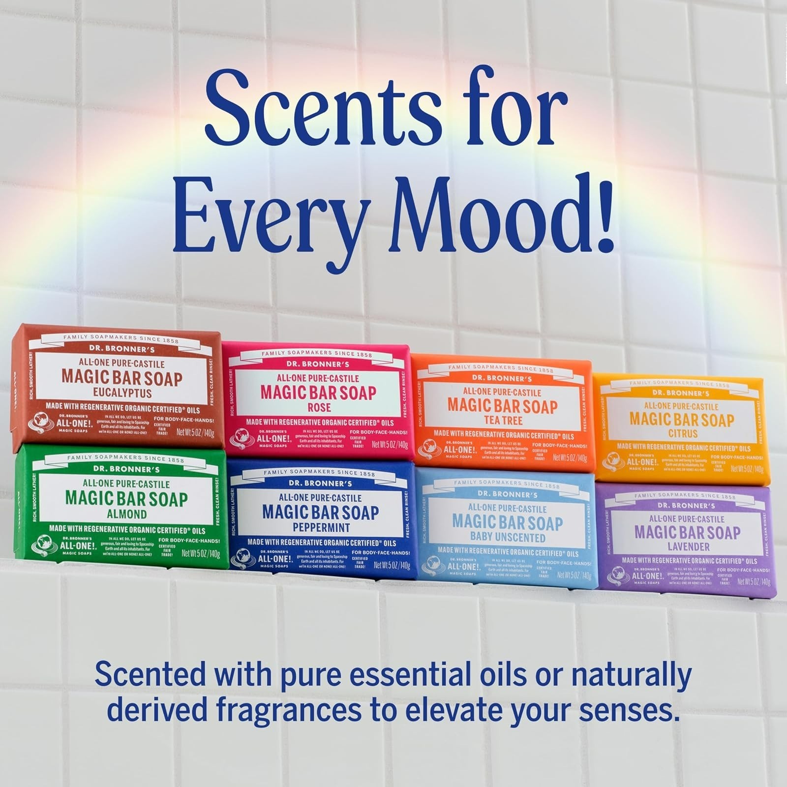 Dr. Bronner’s Pure-Castile Magic Bar Soap – Almond – 2 Pack – 5 oz