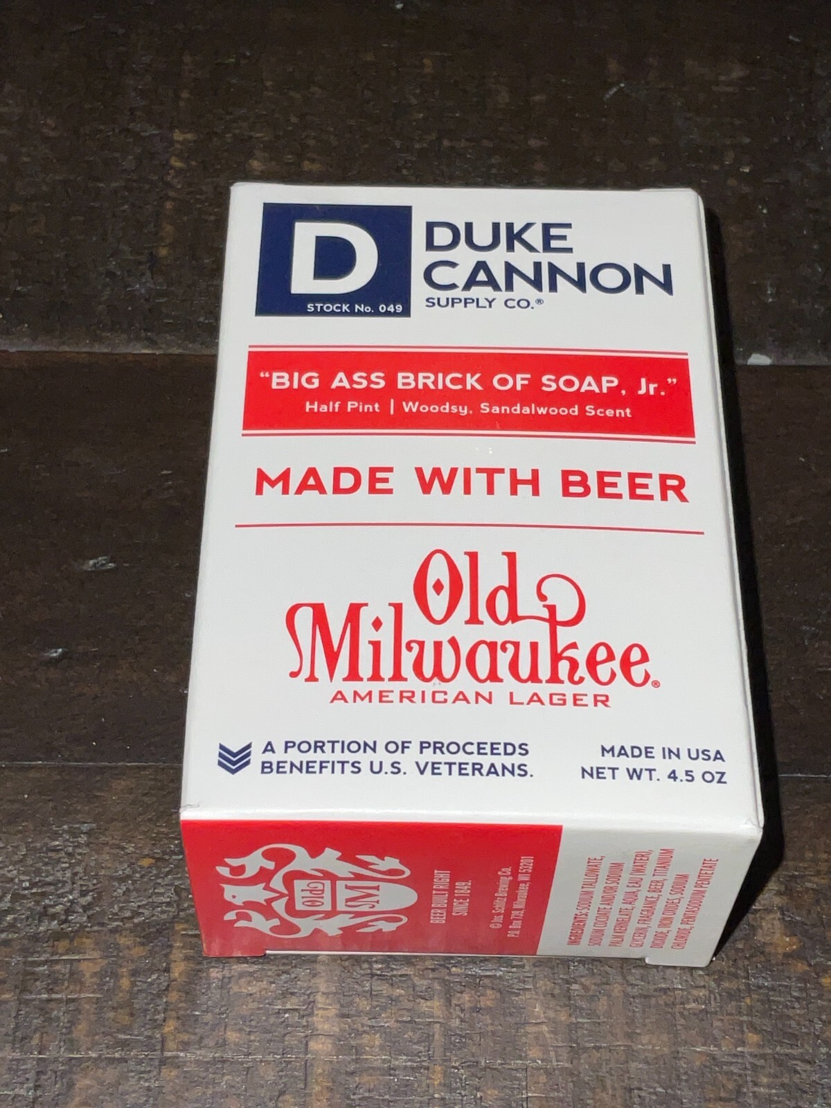 Duke Cannon Big Ass Brick of Soap Jr 4.5oz OLD MILWAUKEE Woods Sandalwood 6 Bars
