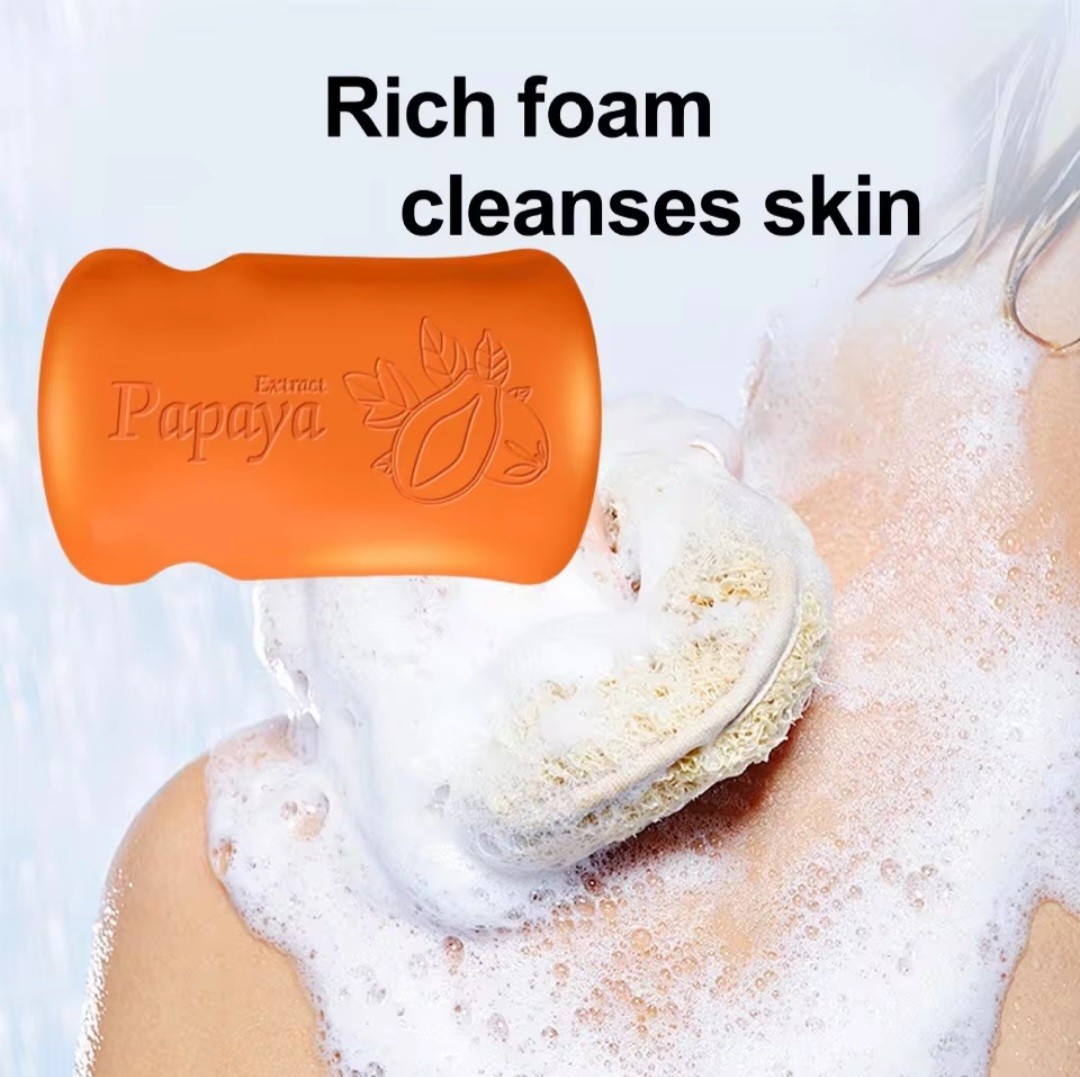 ROUSHUN Papaya Extract Moisturizing Body Bar Soap Orange Face/Hands/Body