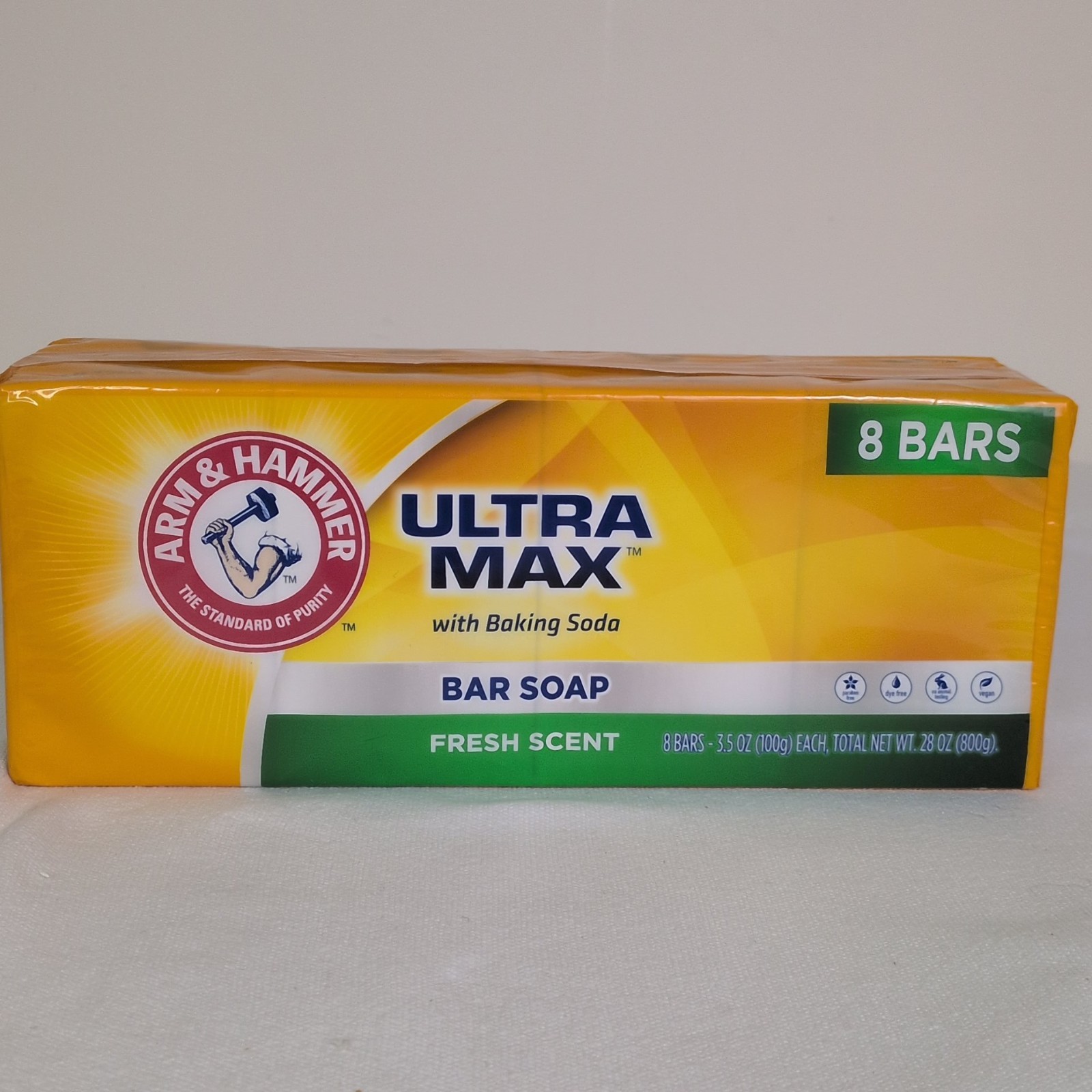 Arm & Hammer Ultra Max Bar Soap FRESH SCENT 8 BARS 3.5 oz Each New SEALED