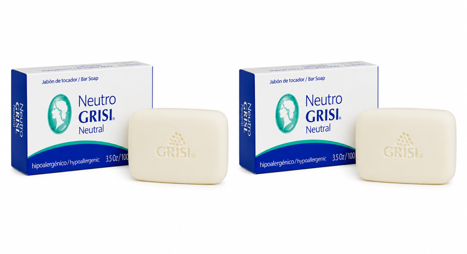 Neutro Grisi Neutral Soap 3.5oz Gentle Cleansing Bar for All Skin Types
