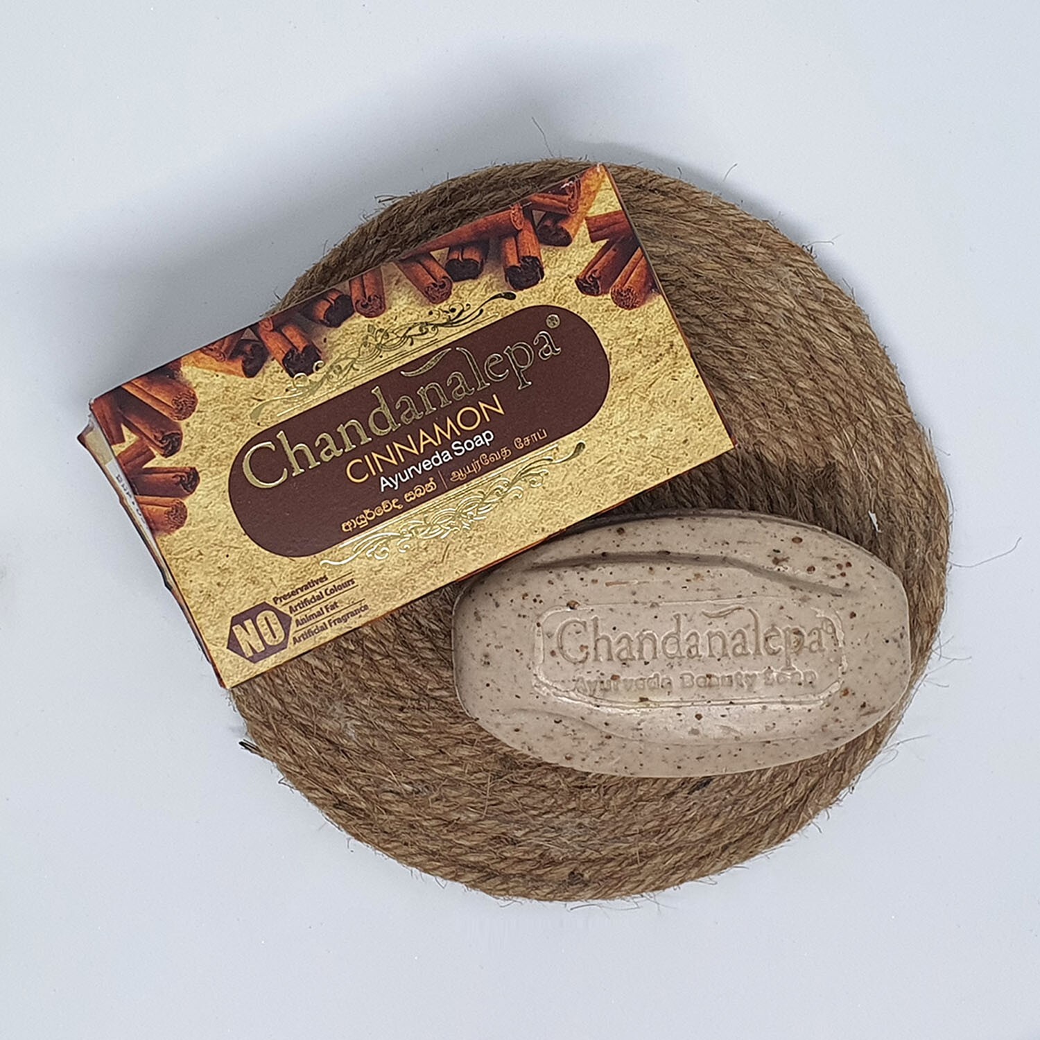 Chandanalepa Cinnamon Ayurveda Herbal Beauty Soap 100g Healthy Glowing Body Skin
