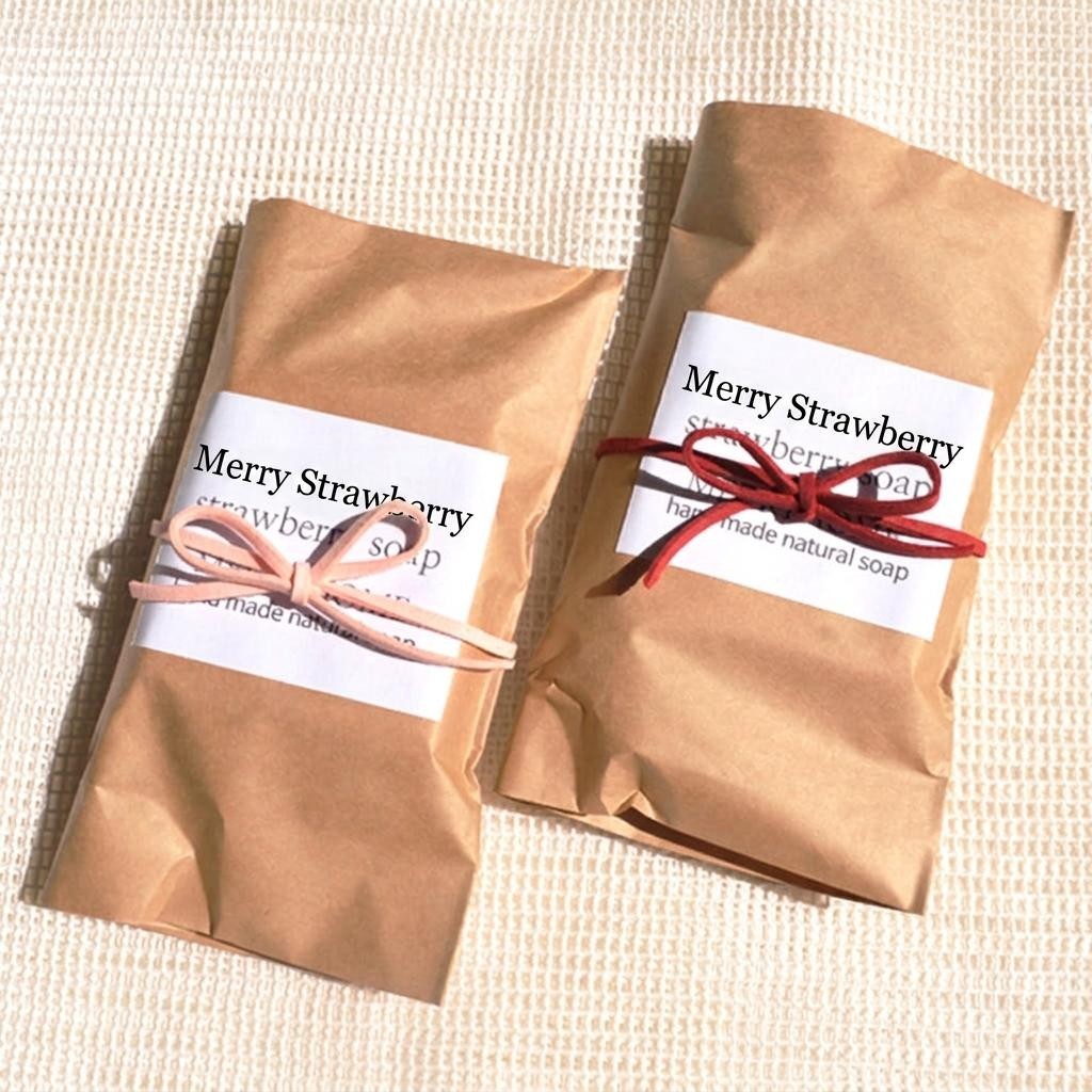 [K Beauty] Merry Home Strawberry Handmade Soap Vitamin C Milia 110g / 3.88 oz