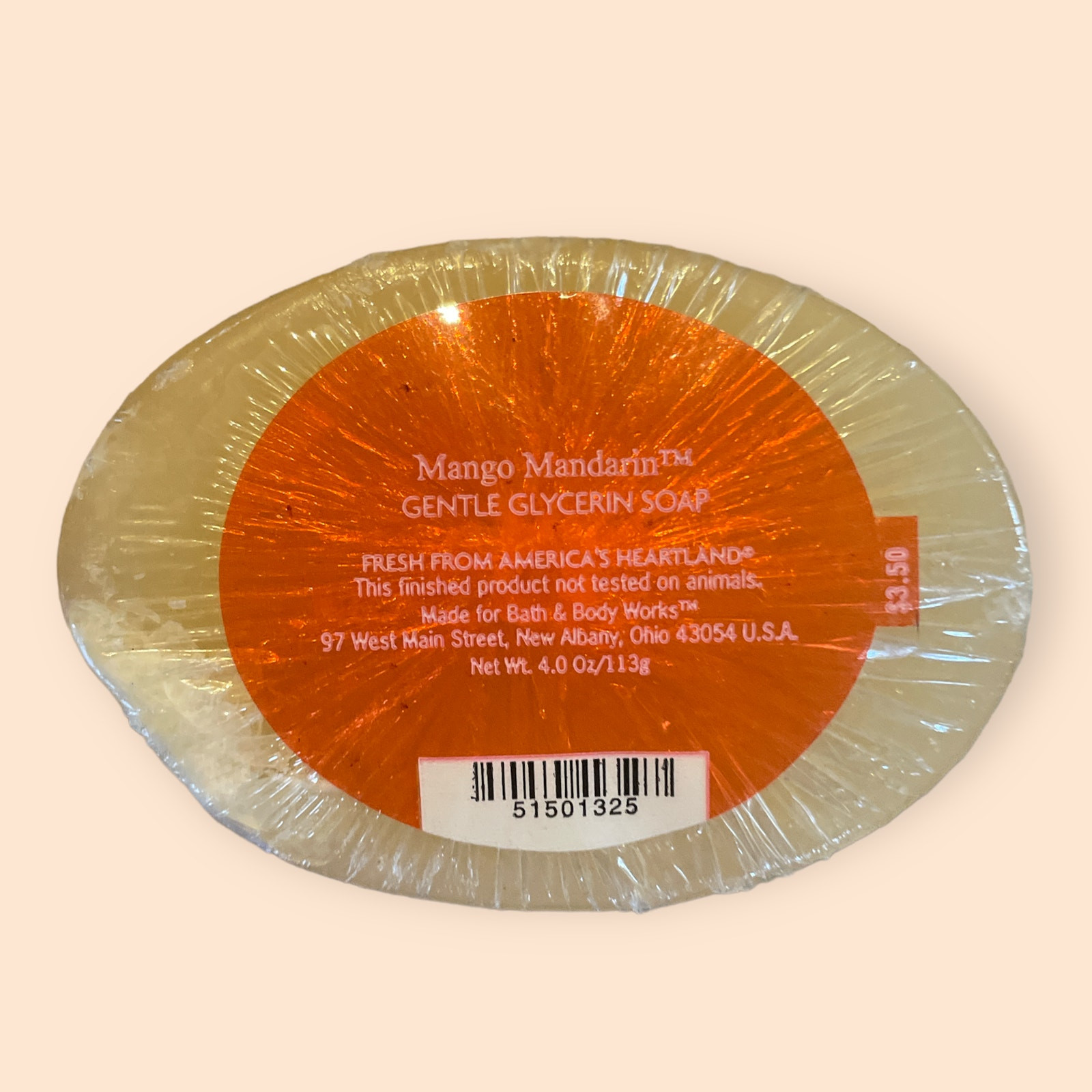 Bath & Body Works Mango Mandarin Gentle Glycerin Soap NEW Sealed 4.0 oz