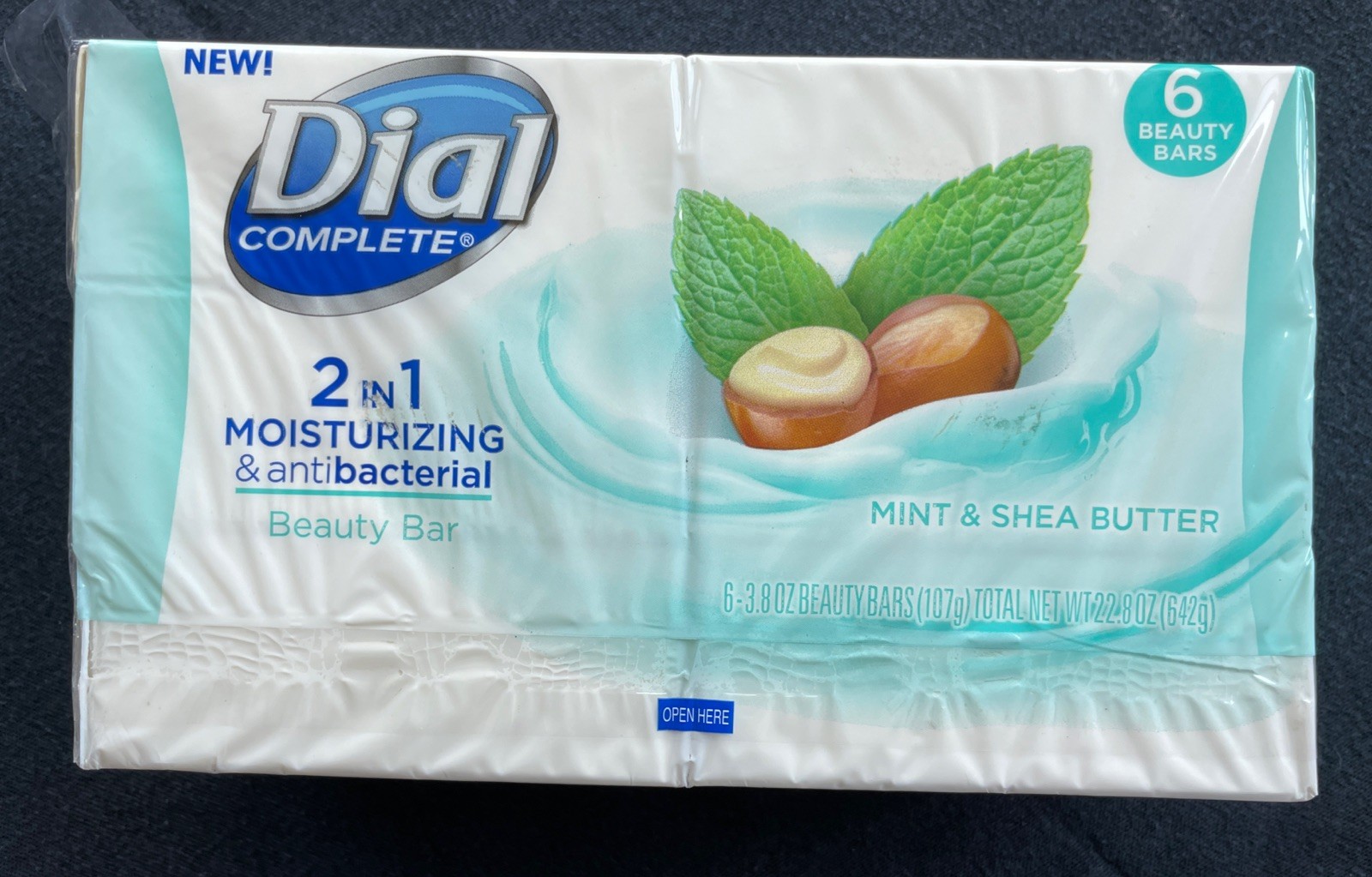 Dial Complete 2in1 Moisturizing & Antibacterial Mint & Shea Butter 6 3.8oz Bars