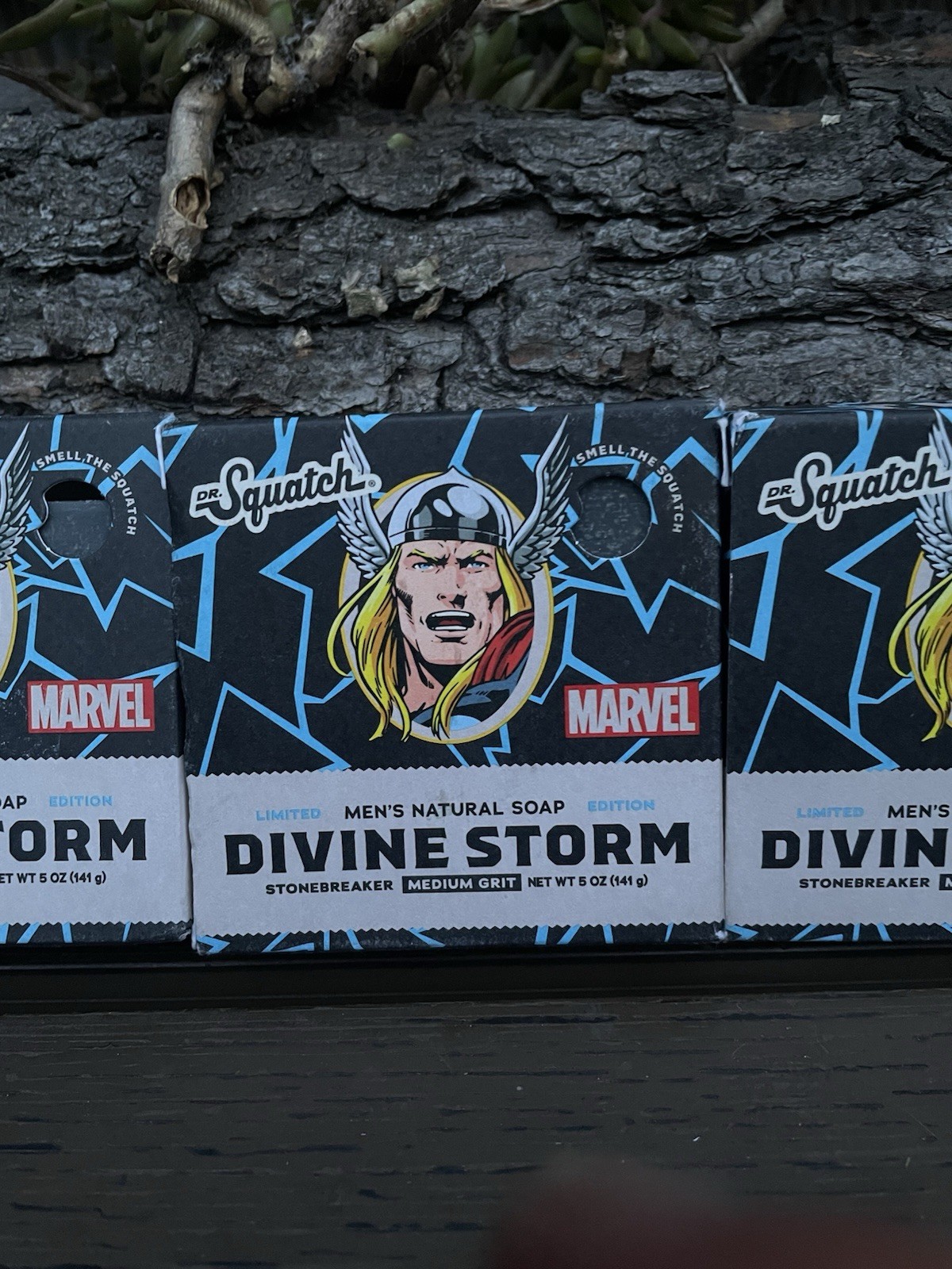Lot 3 Pack Dr Squatch Divine Storm Thor Limited Edition Soap Marvel Avengers